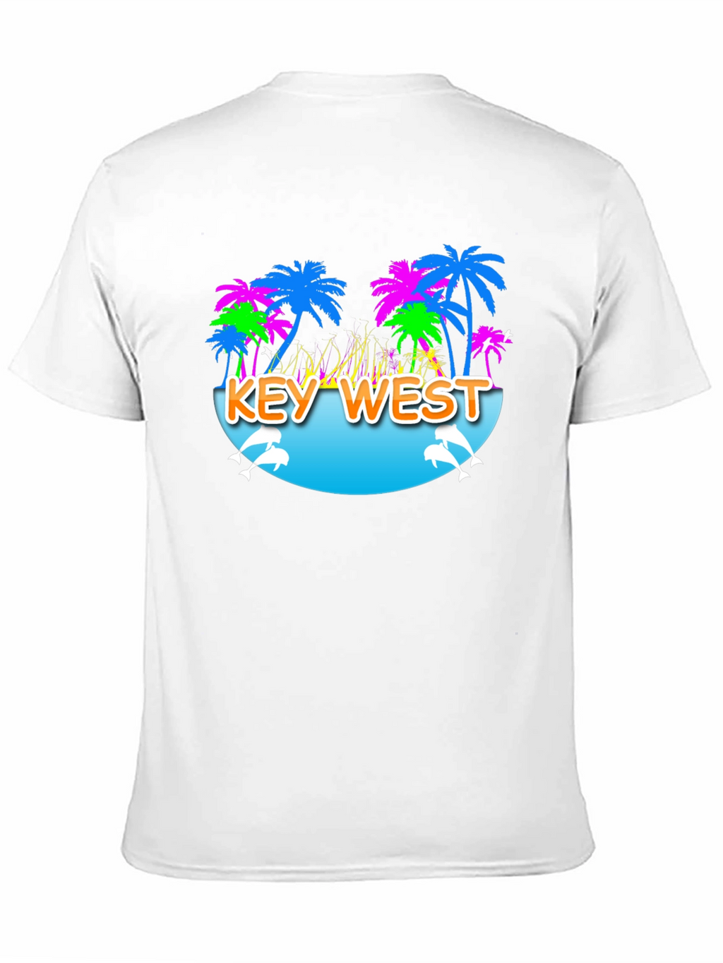 Key West Palm Tree Dolphin Graphic Tee