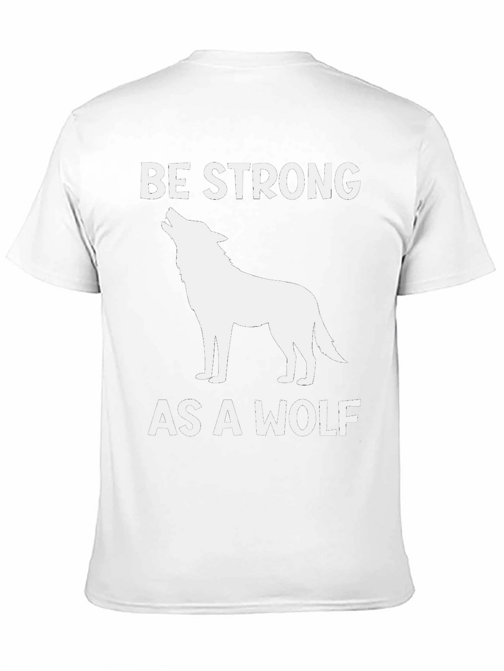 Be Strong as a Wolf Graphic T-Shirt - Black