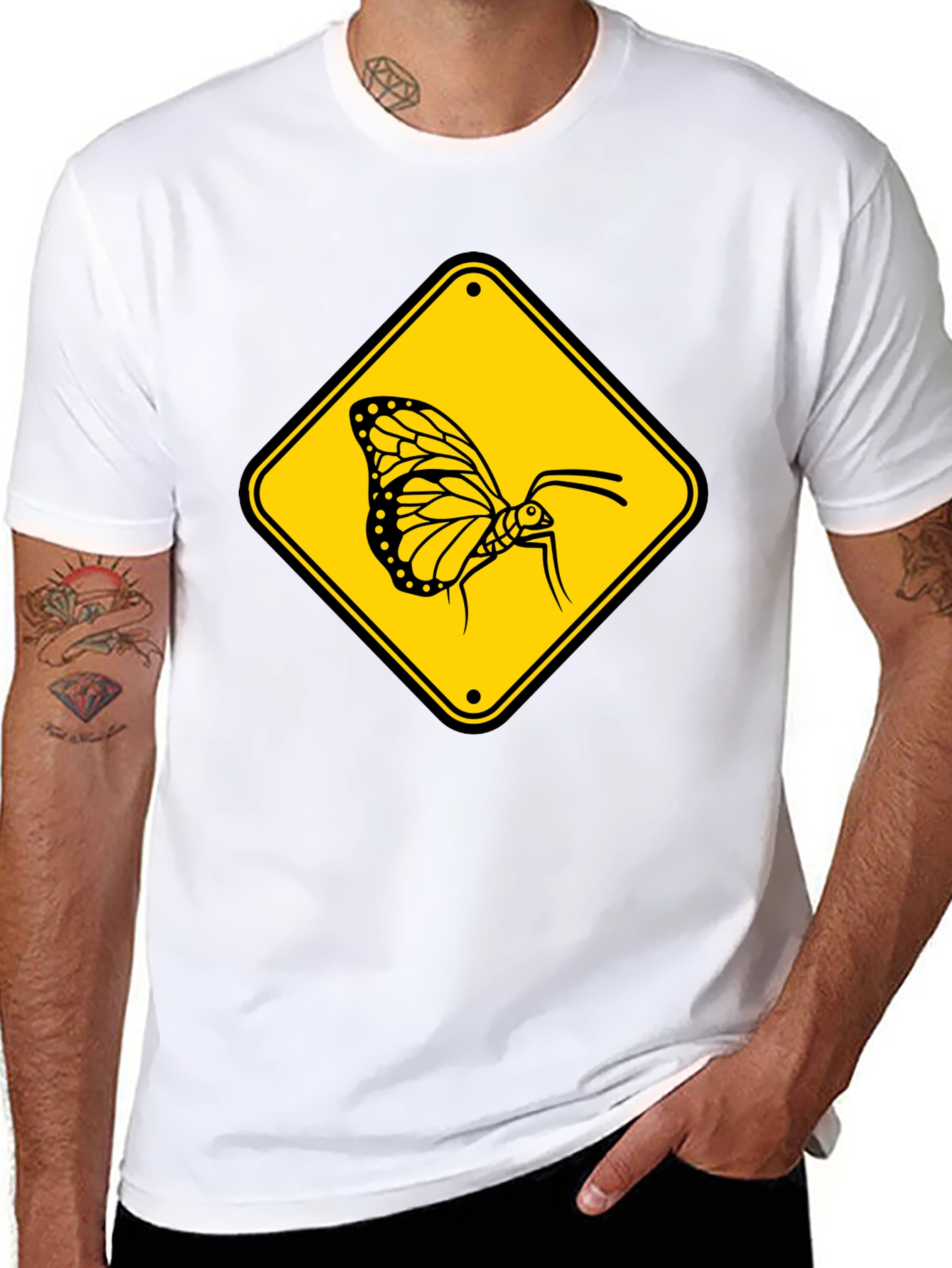 Butterfly Crossing T-Shirt - Black