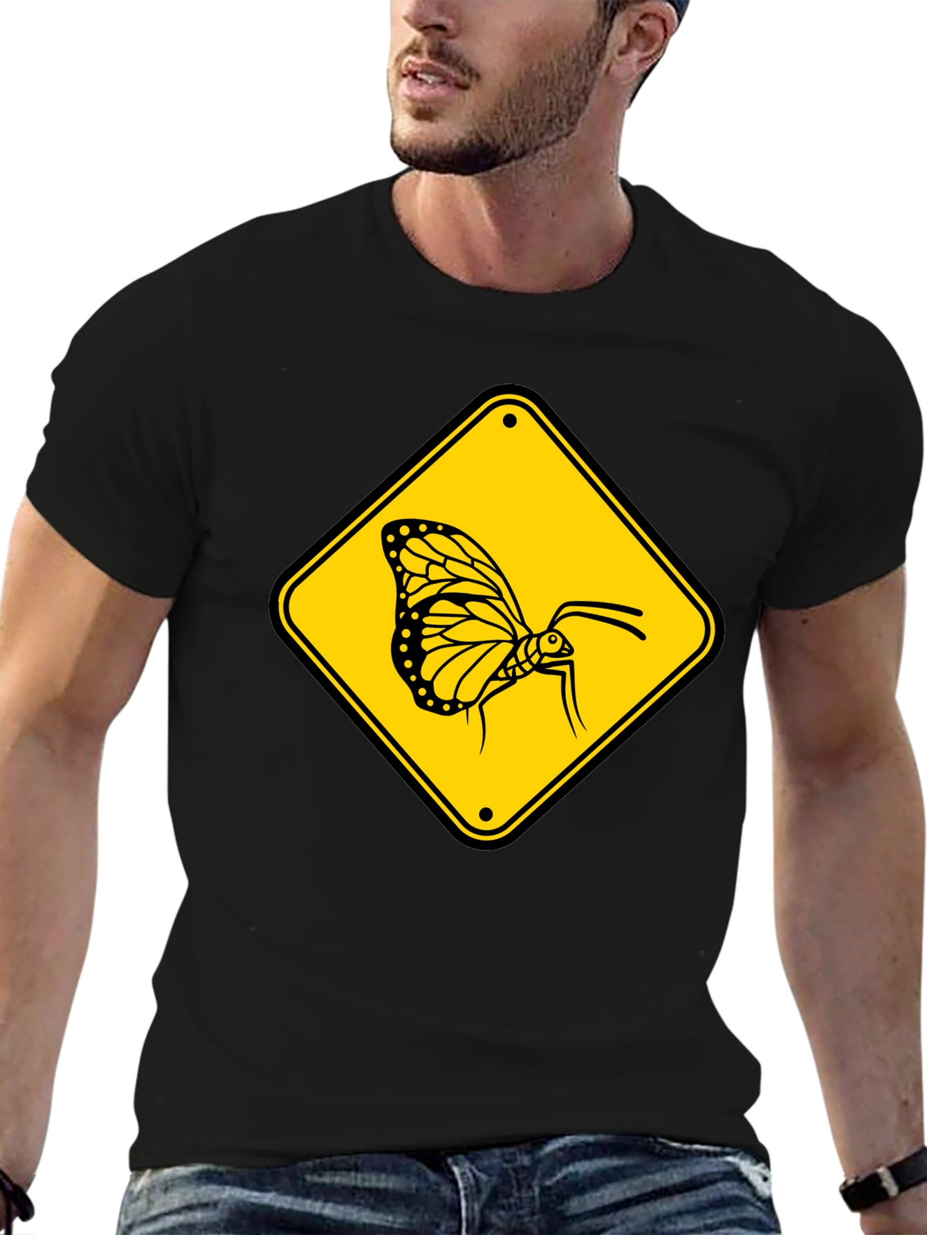 Butterfly Crossing T-Shirt - Black