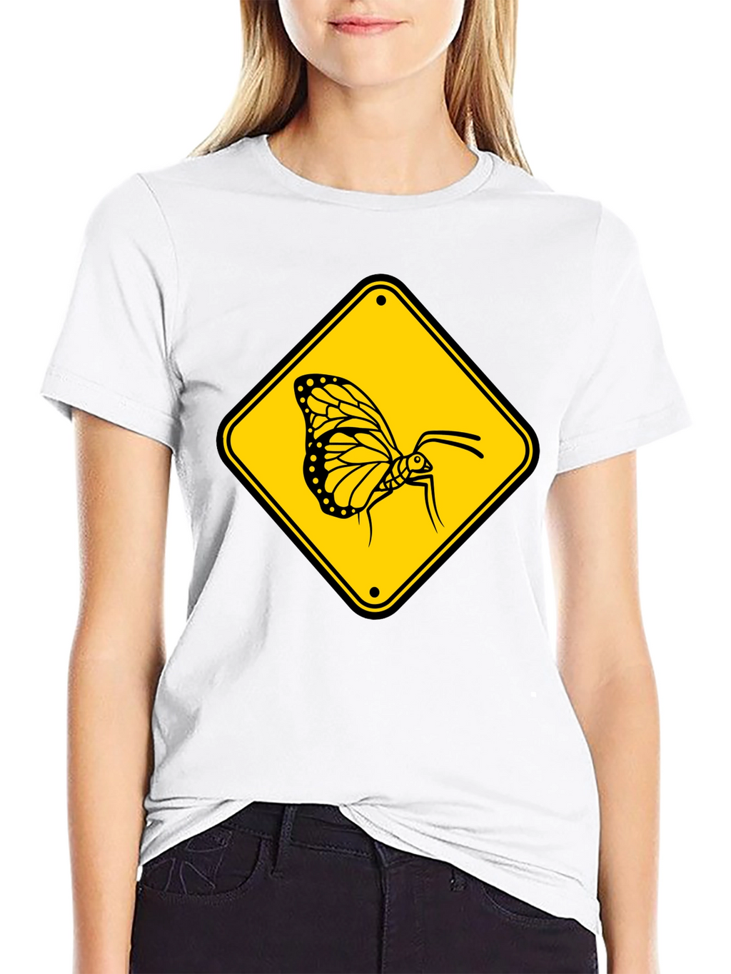 Butterfly Crossing T-Shirt - Black