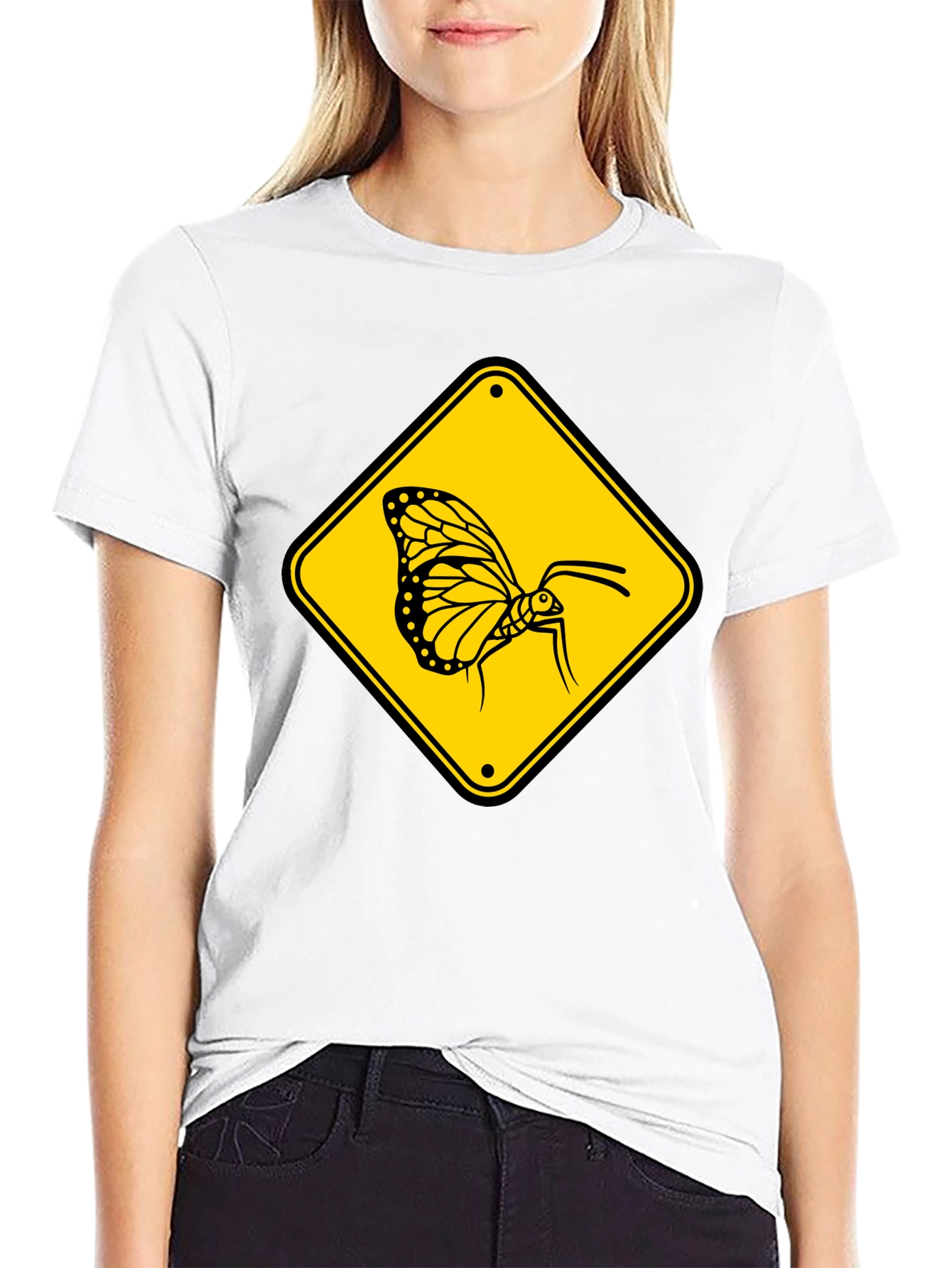 Butterfly Crossing T-Shirt - Black
