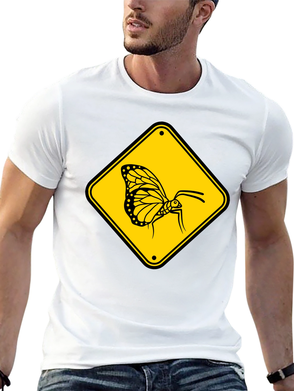 Butterfly Crossing T-Shirt - Black