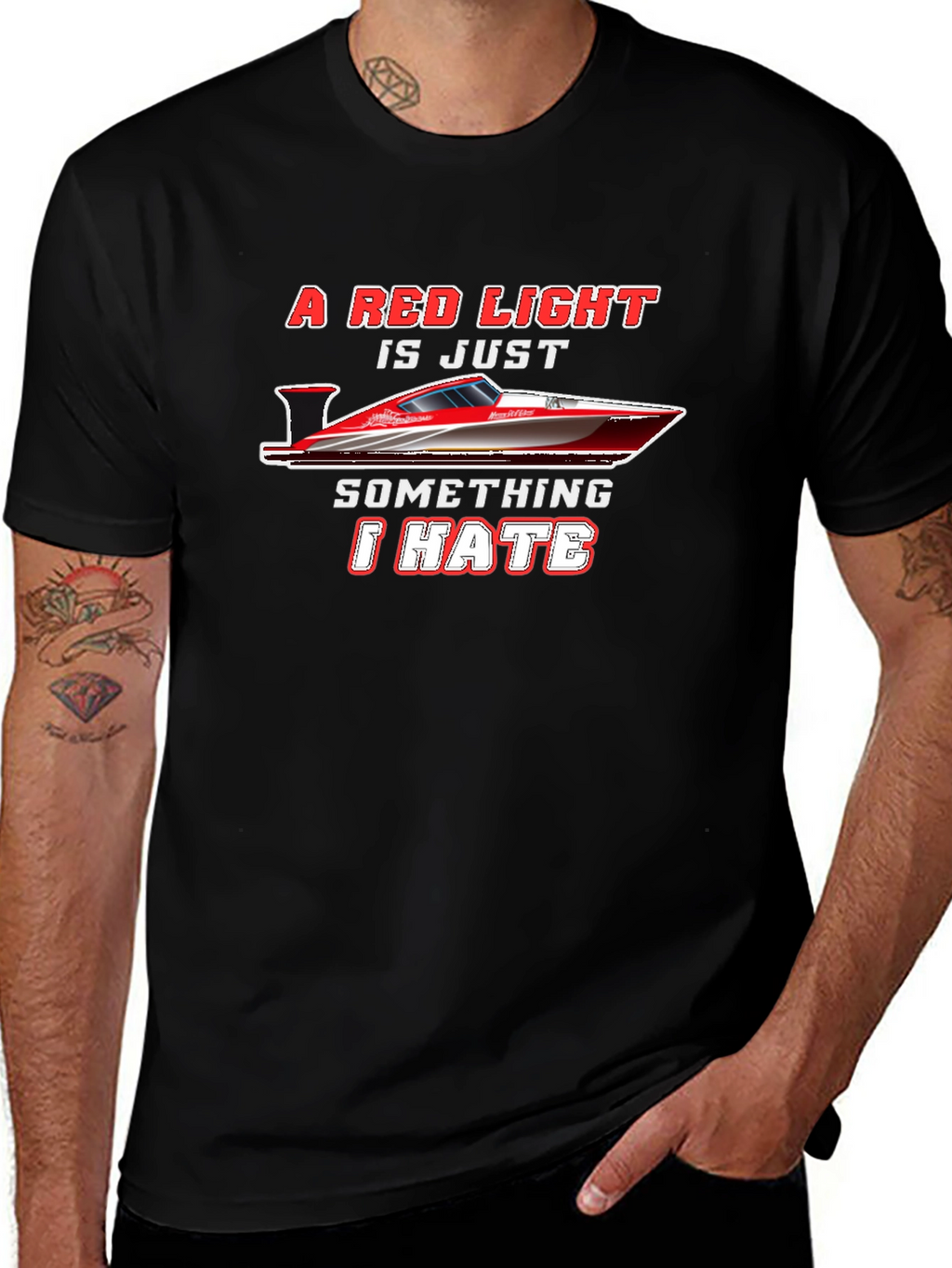 Red Light Speedboat T-Shirt - I Hate Red Lights!