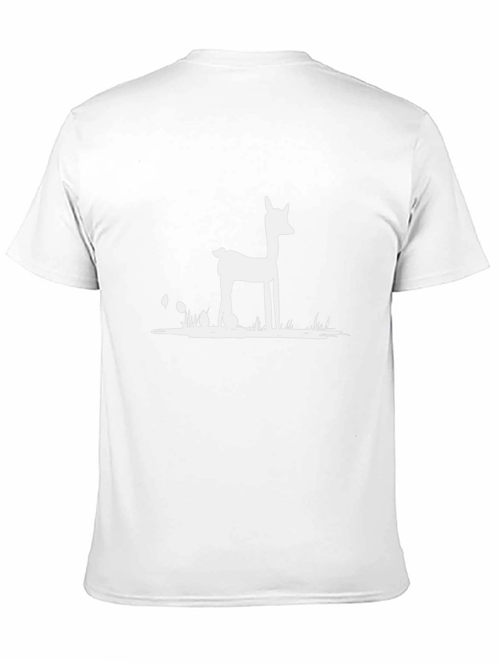 Deer Silhouette Graphic Tee - Classic Black Cotton