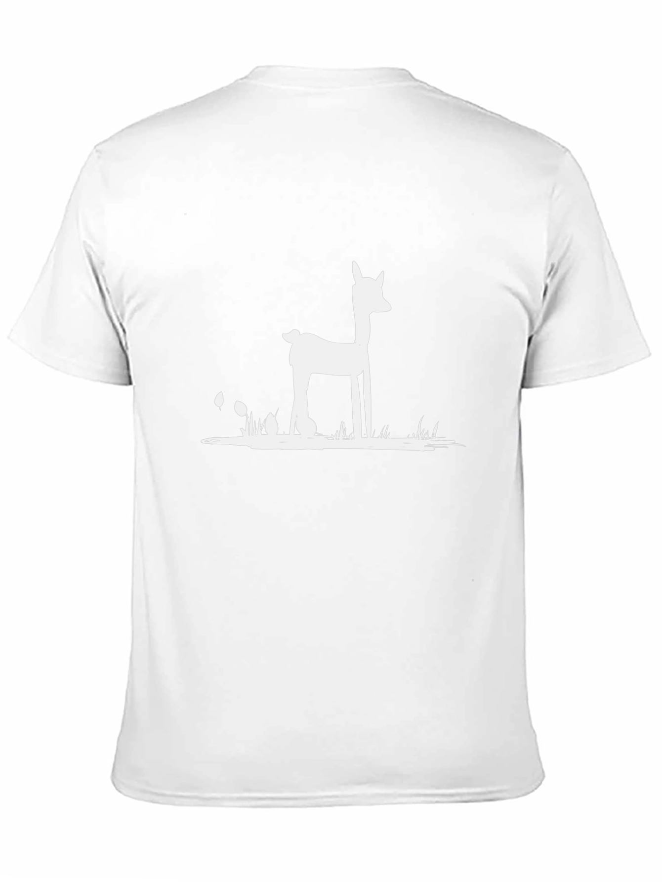 Deer Silhouette Graphic Tee - Classic Black Cotton