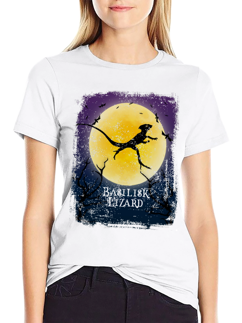 Basilisk Lizard Moon Graphic T-Shirt