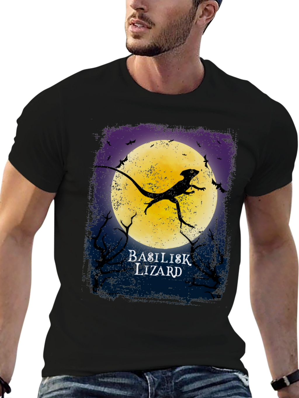 Basilisk Lizard Moon Graphic T-Shirt