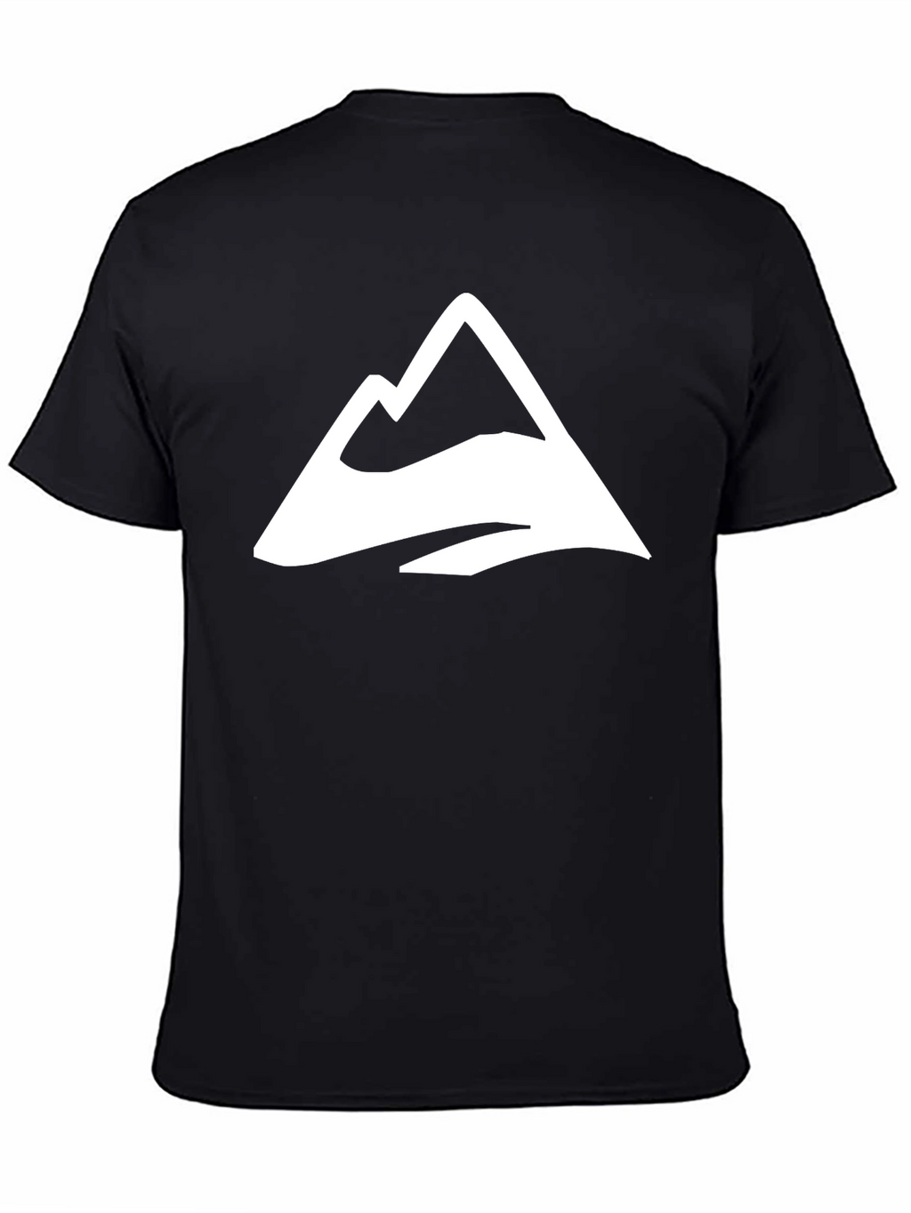 Black T-Shirt with Mountain Peak Logo