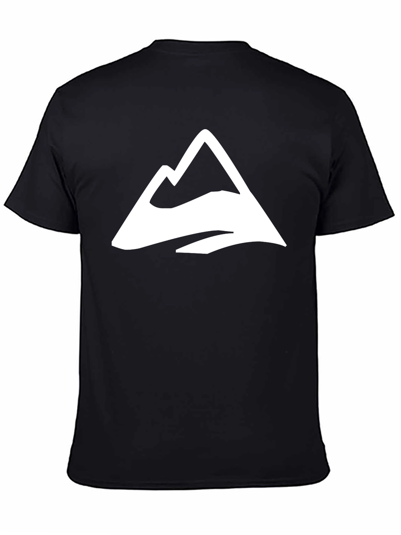 Black T-Shirt with Mountain Peak Logo