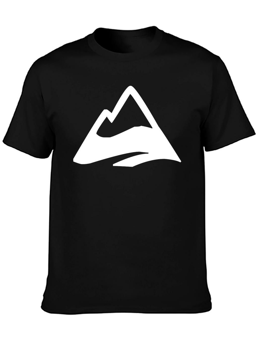 Black T-Shirt with Mountain Peak Logo