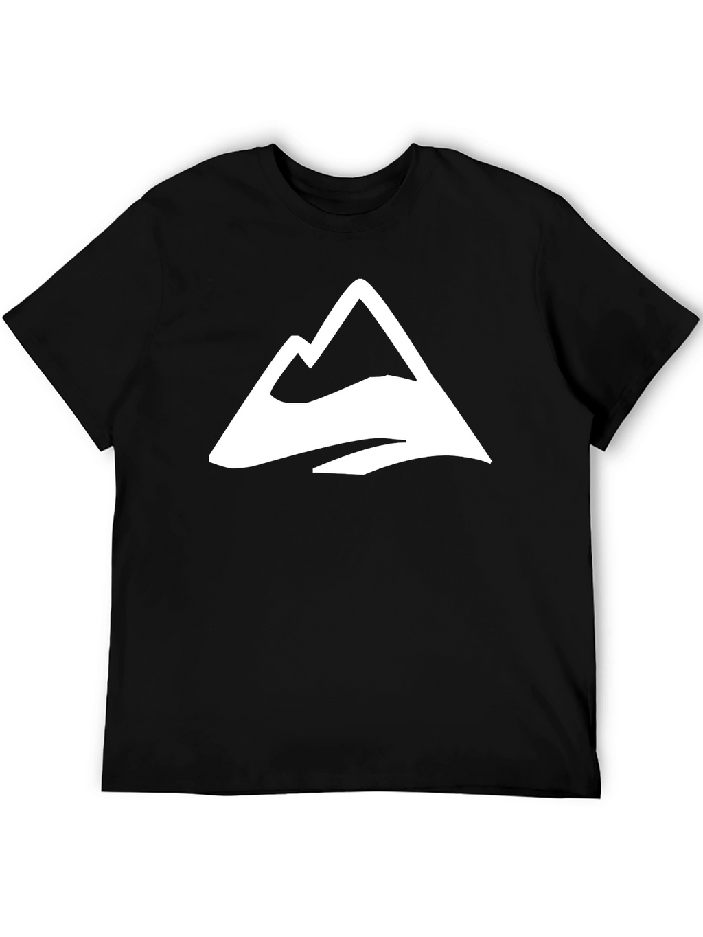 Black T-Shirt with Mountain Peak Logo