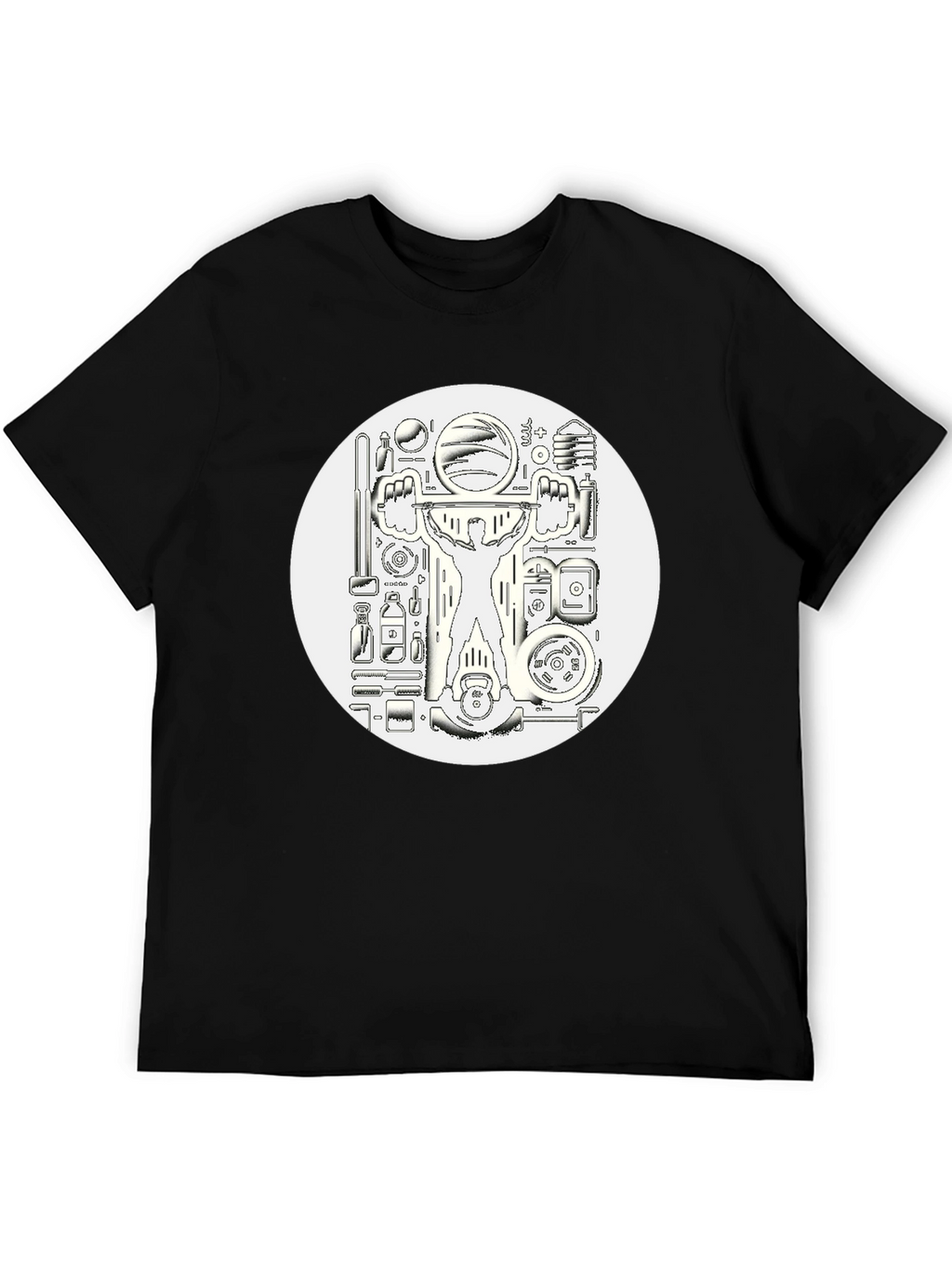 Weightlifting Black Graphic T-Shirt