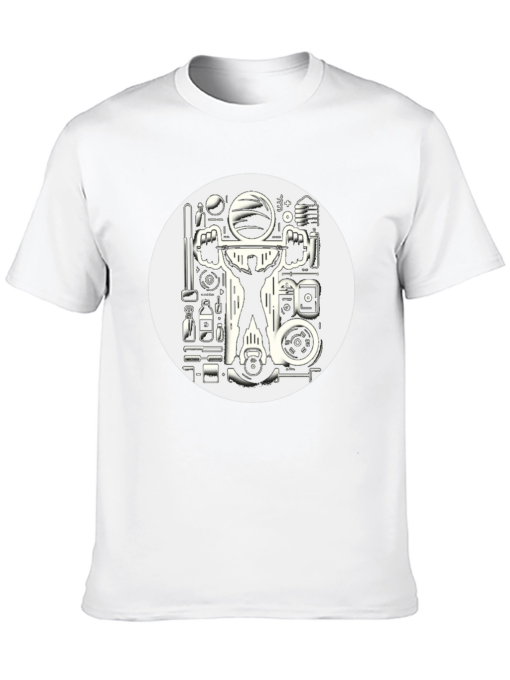 Weightlifting Black Graphic T-Shirt