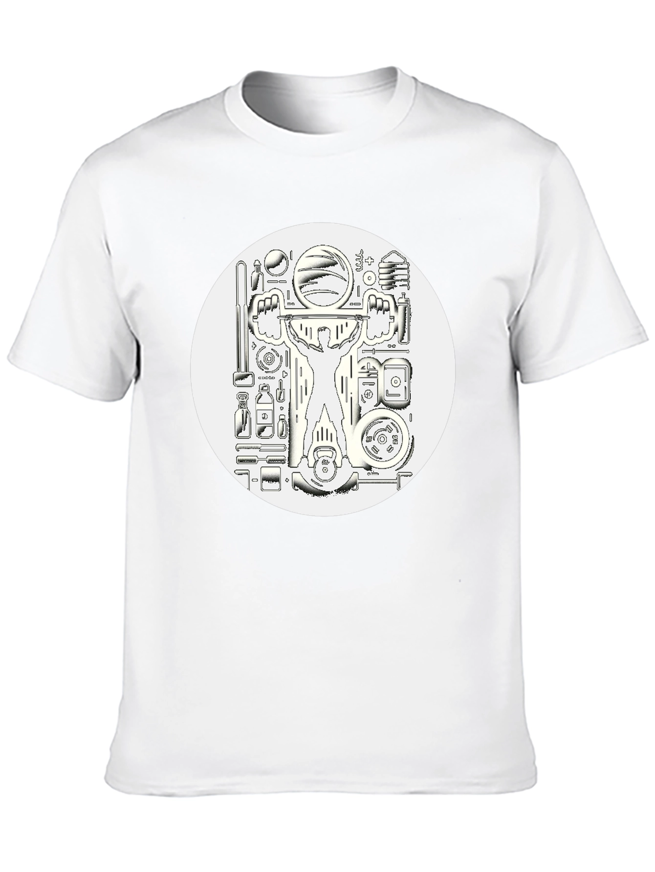 Weightlifting Black Graphic T-Shirt