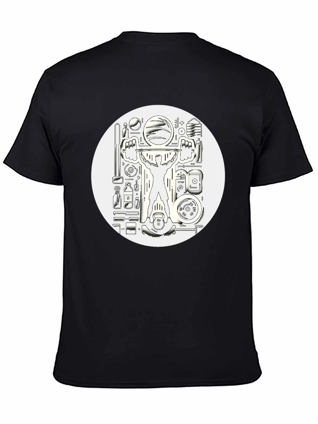 Weightlifting Black Graphic T-Shirt