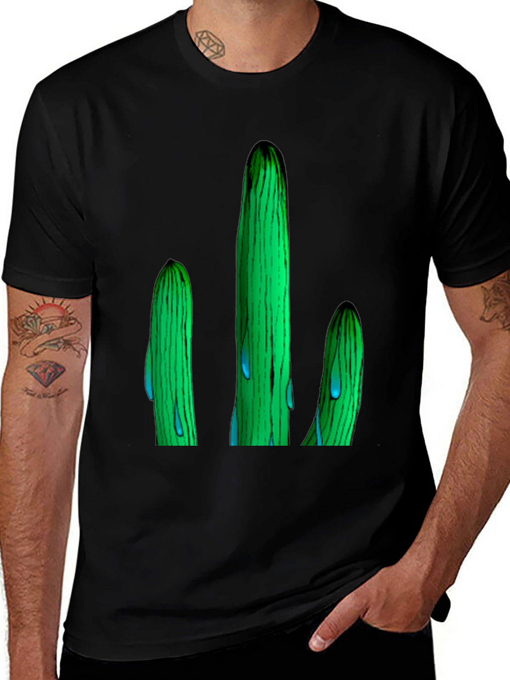 Cactus Graphic T-Shirt - Unique Design
