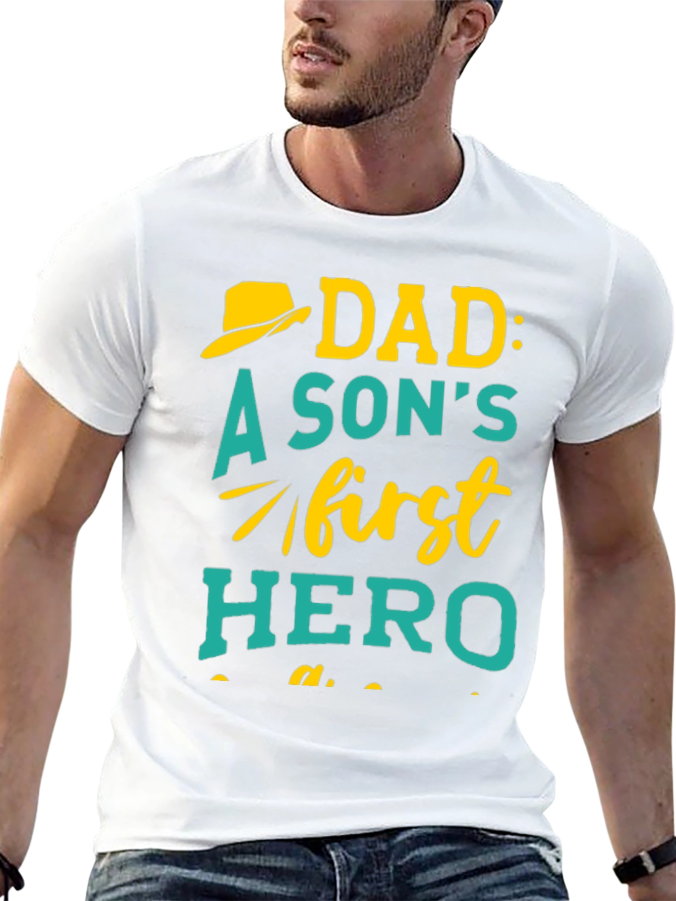 Dad Hero T-Shirt - Sons First Hero Design