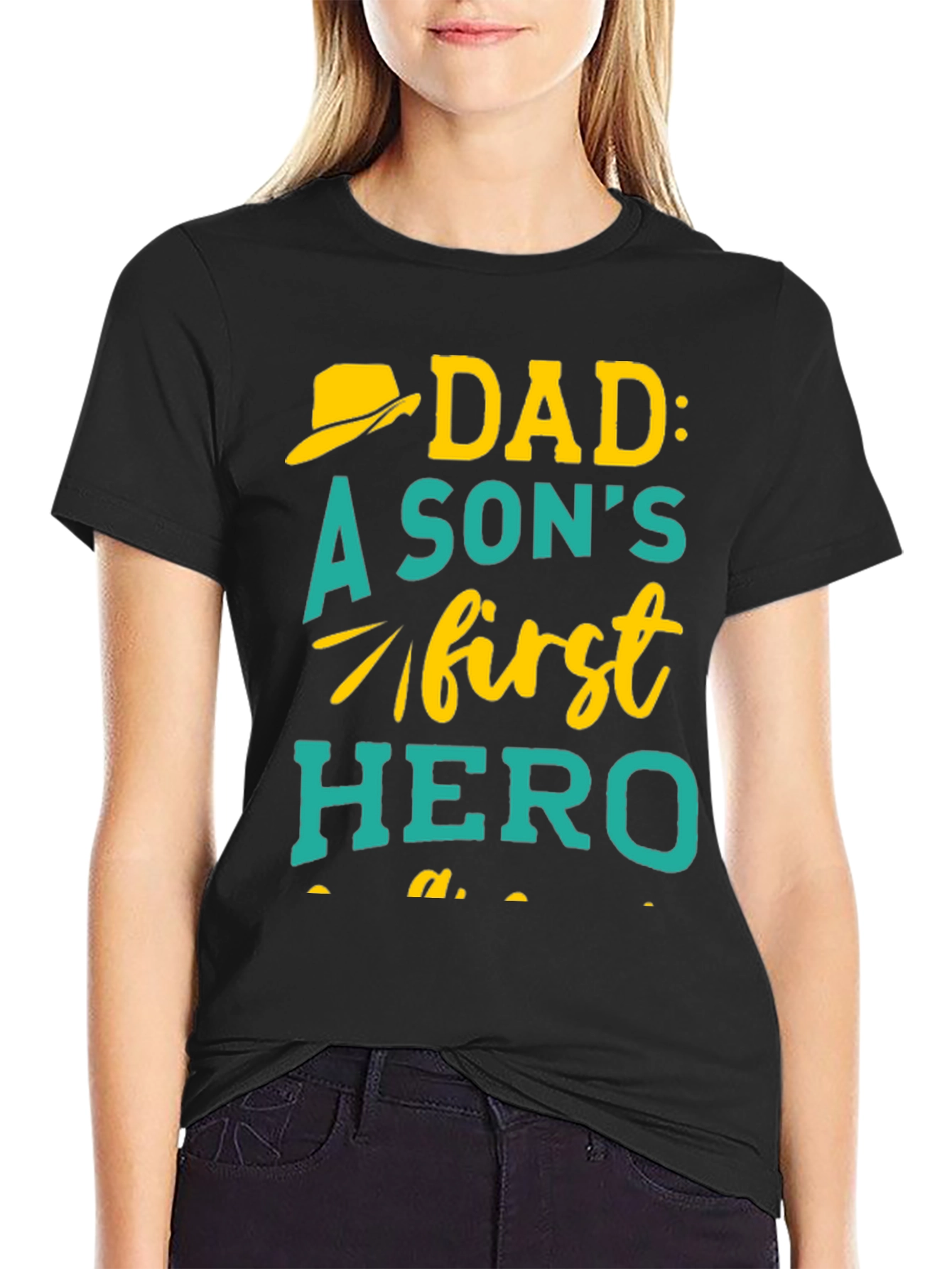 Dad Hero T-Shirt - Sons First Hero Design