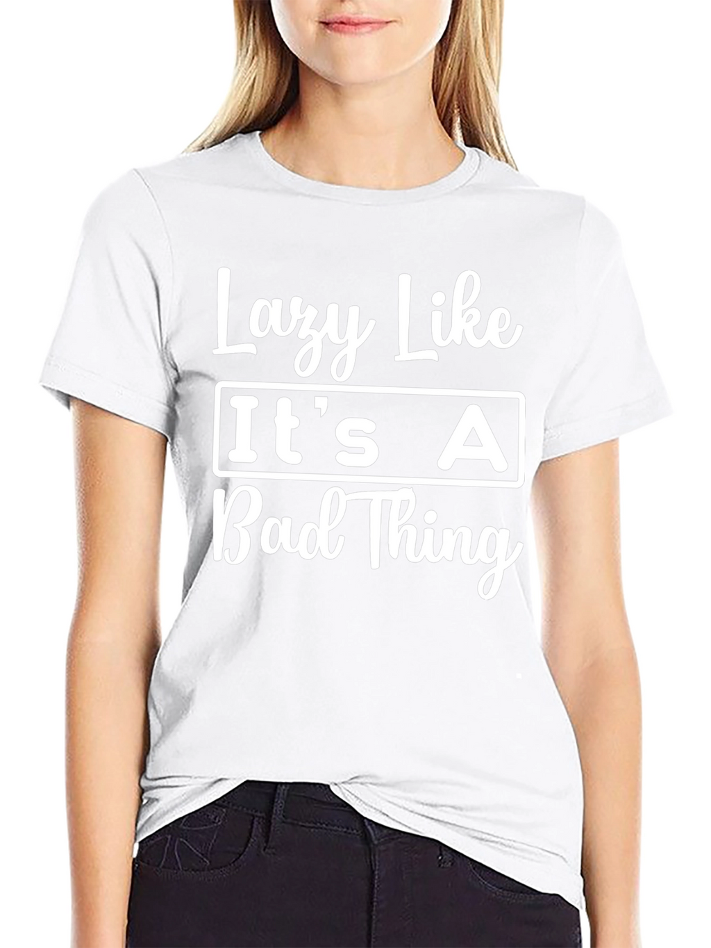 Lazy Like Its a Bad Thing Black Graphic T-Shirt