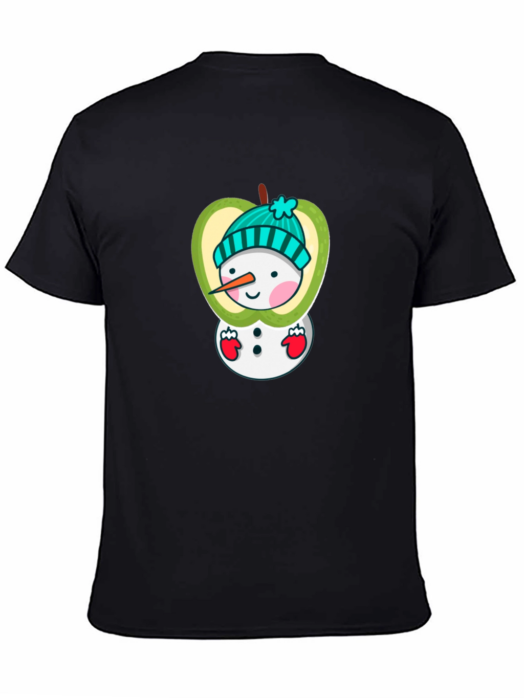 Snowman Apple Graphic Tee - Festive Winter Style