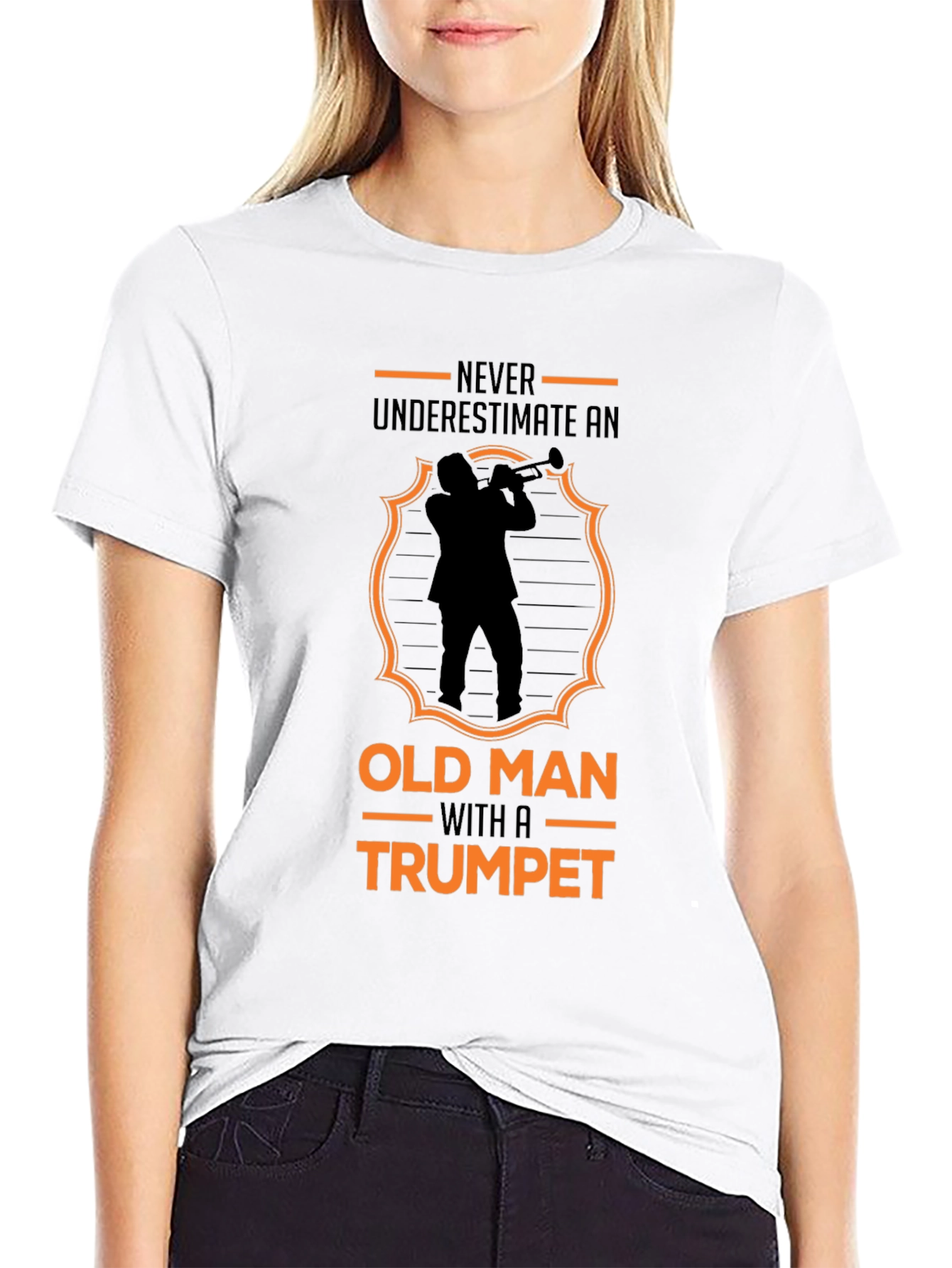Old Man Trumpet T-Shirt: Never Underestimate Talent!