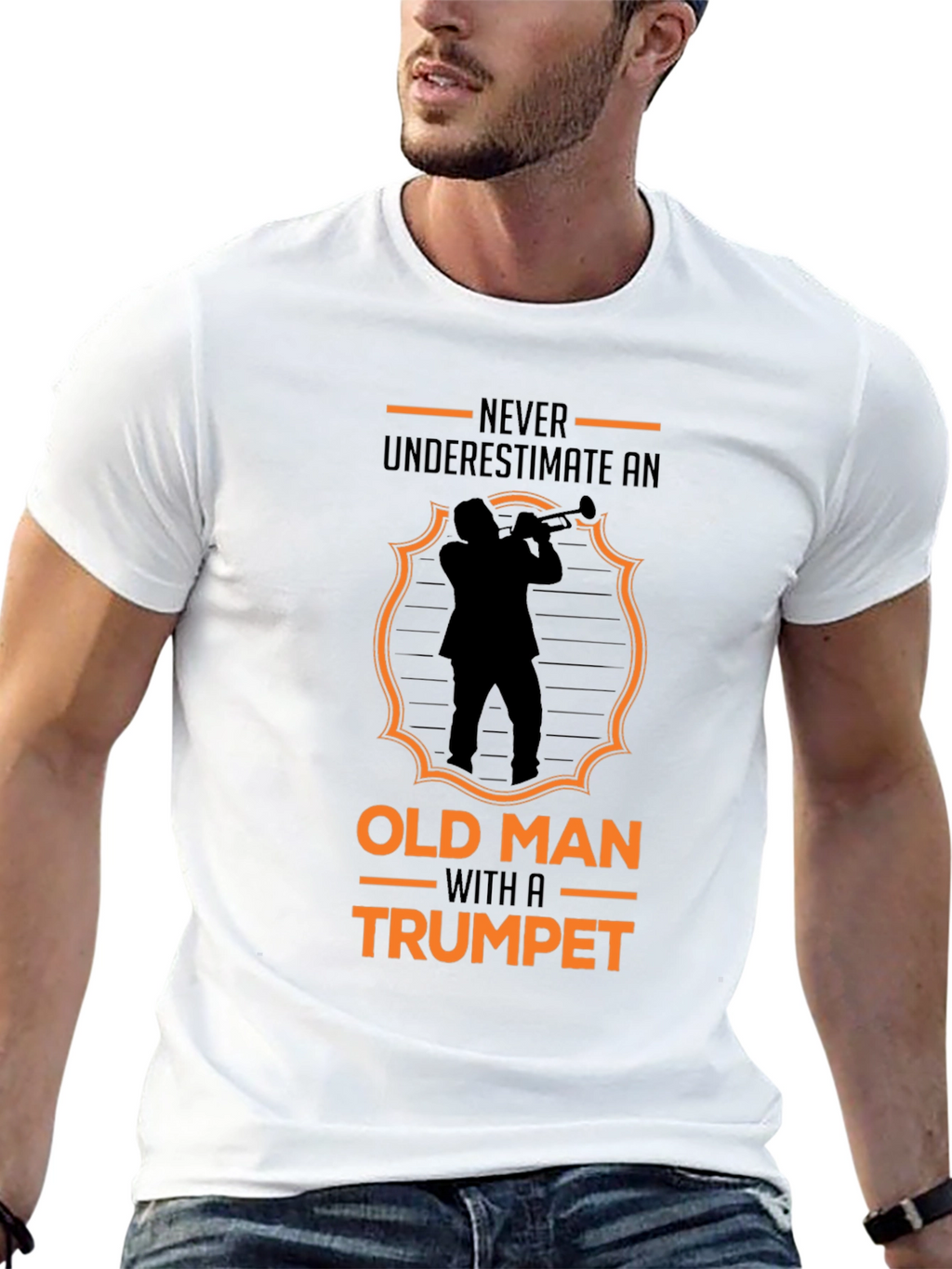 Old Man Trumpet T-Shirt: Never Underestimate Talent!