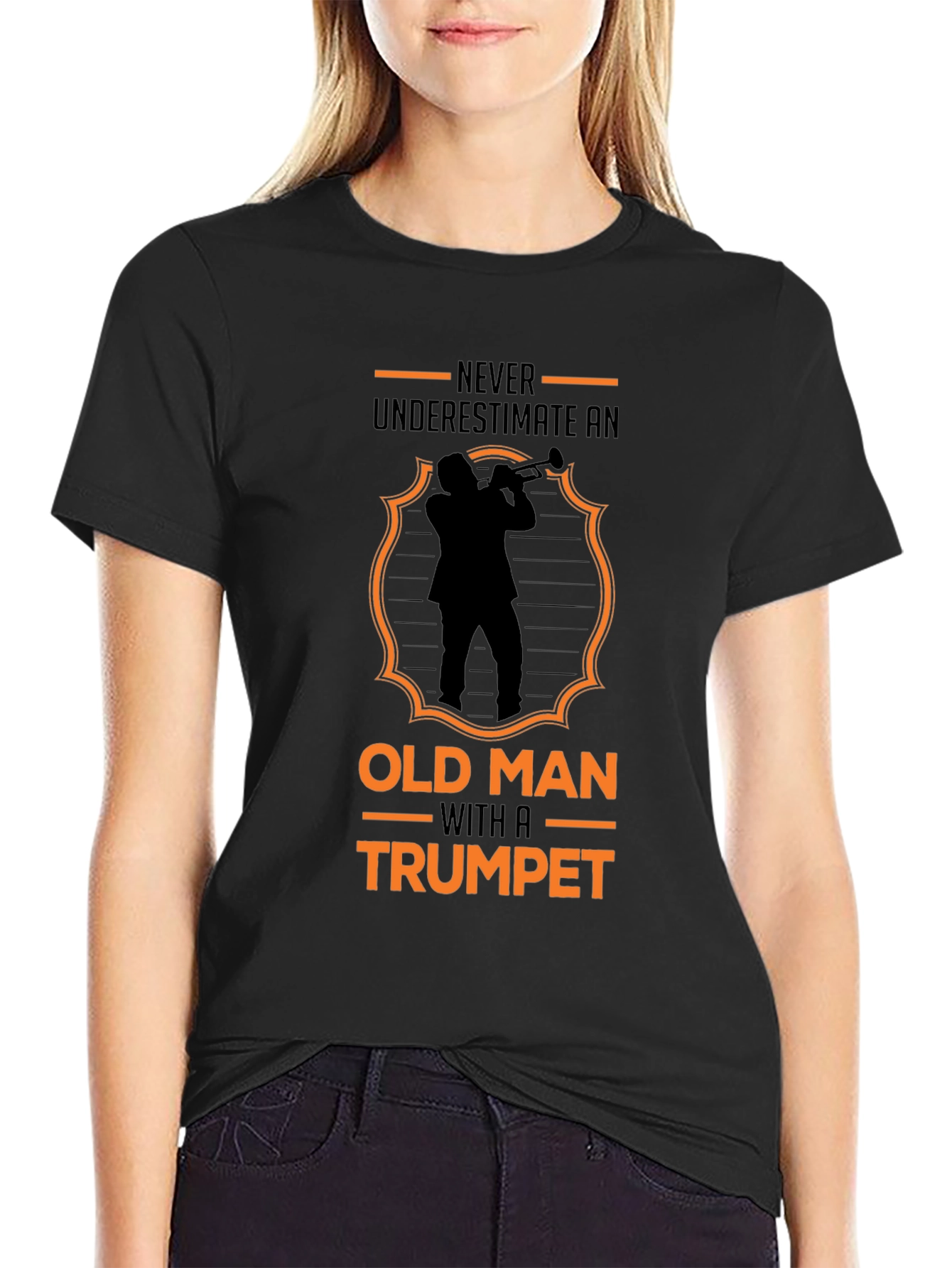 Old Man Trumpet T-Shirt: Never Underestimate Talent!