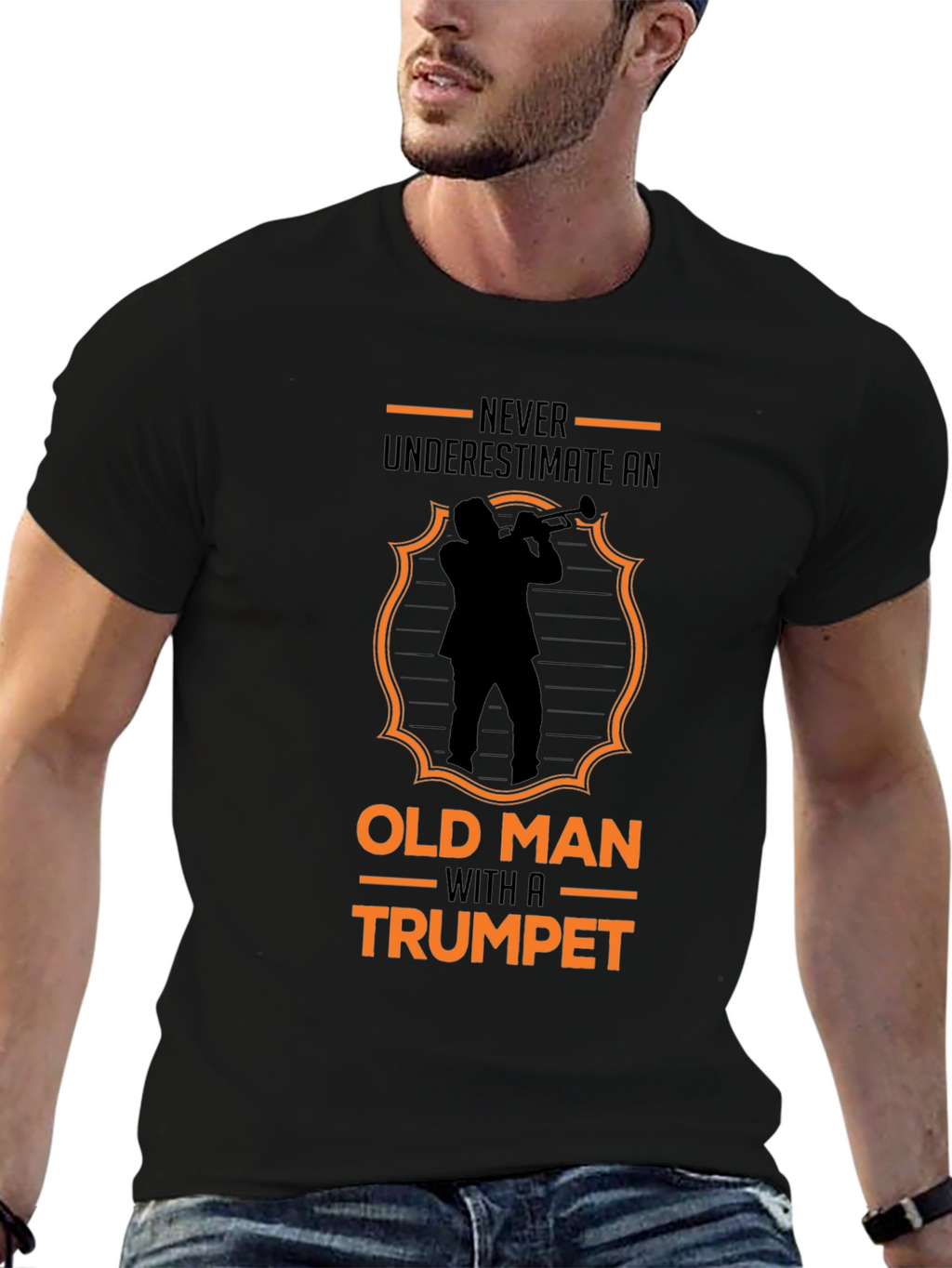 Old Man Trumpet T-Shirt: Never Underestimate Talent!