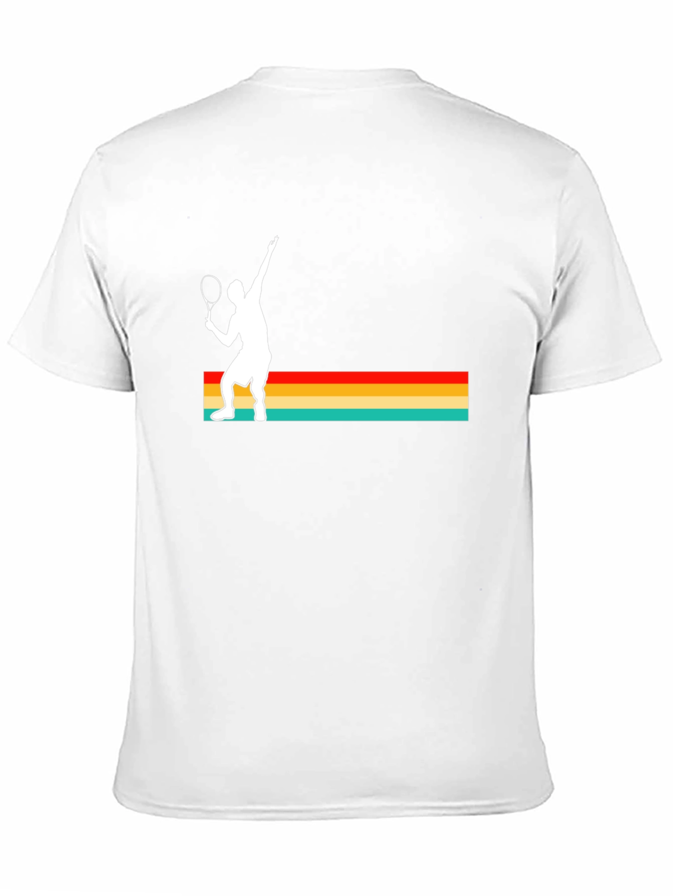 Retro Tennis Player Graphic Tee - Black