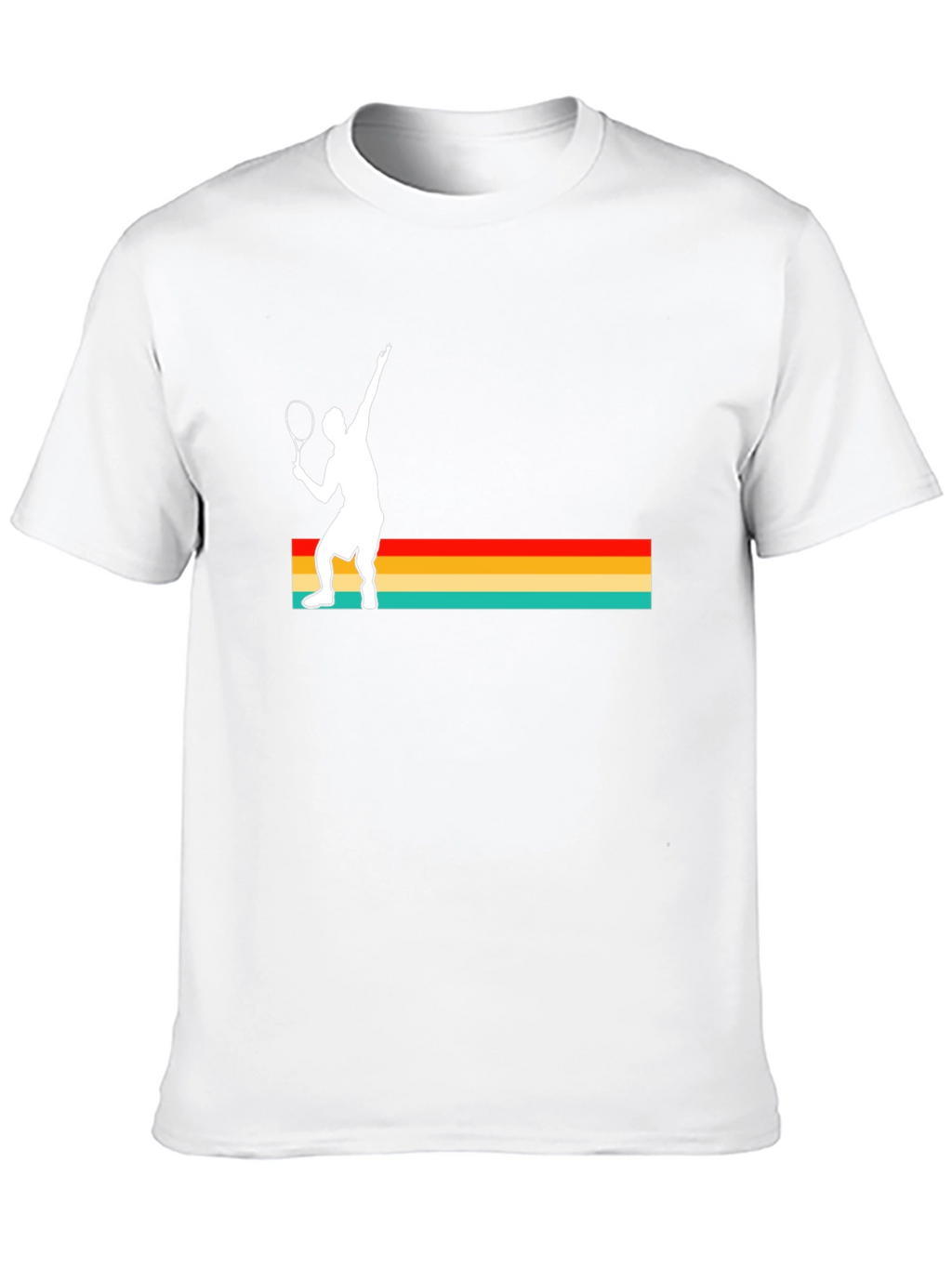 Retro Tennis Player Graphic Tee - Black