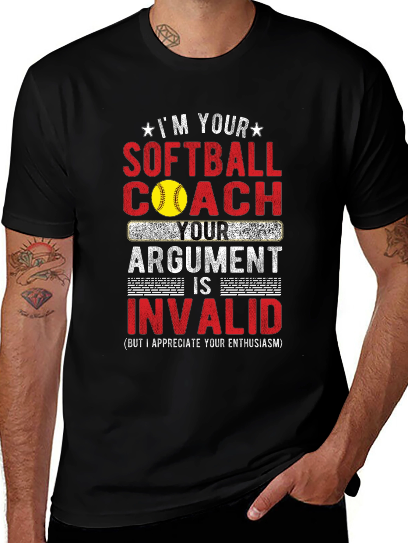 Softball Coach T-Shirt - Argument Invalid Funny Tee