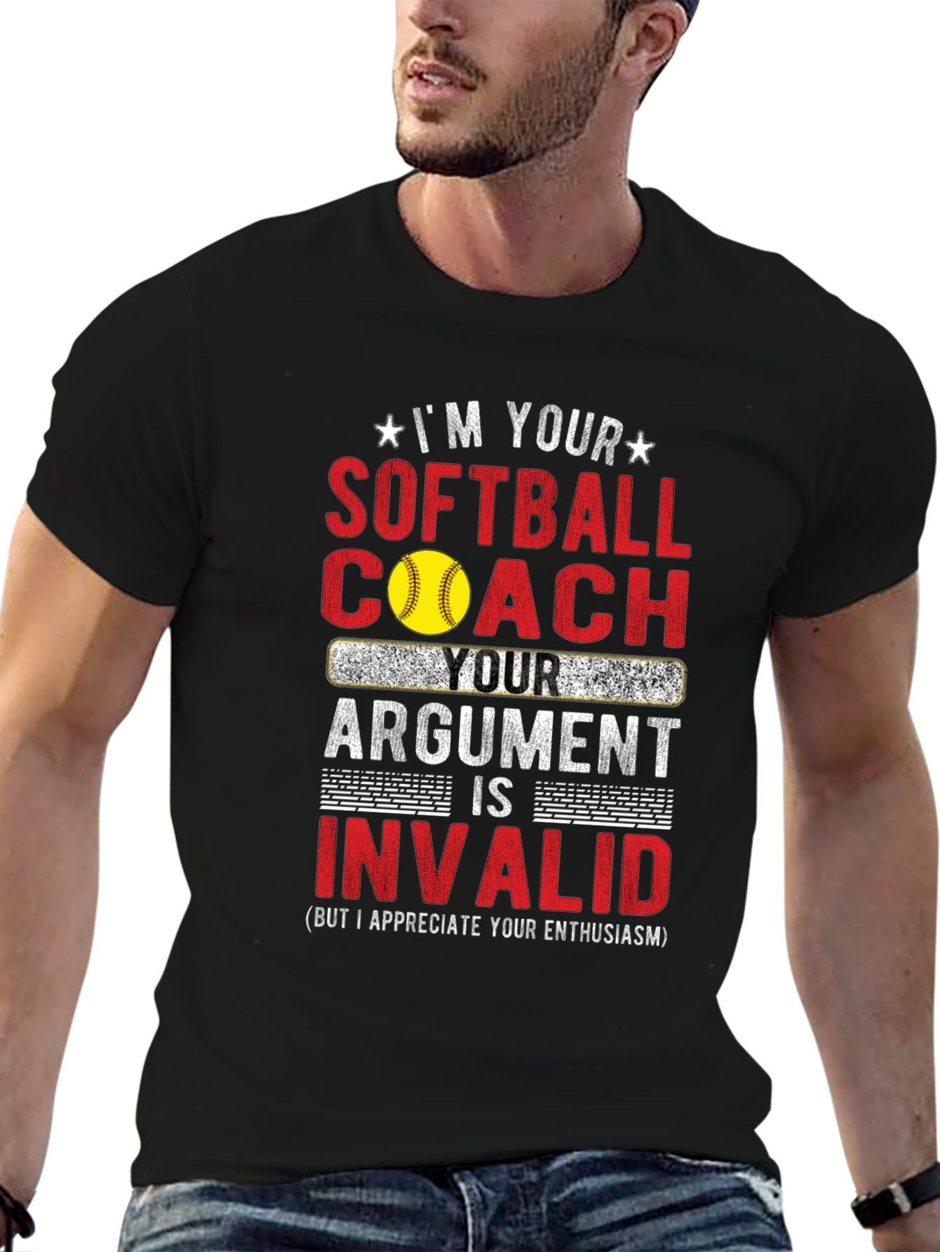 Softball Coach T-Shirt - Argument Invalid Funny Tee