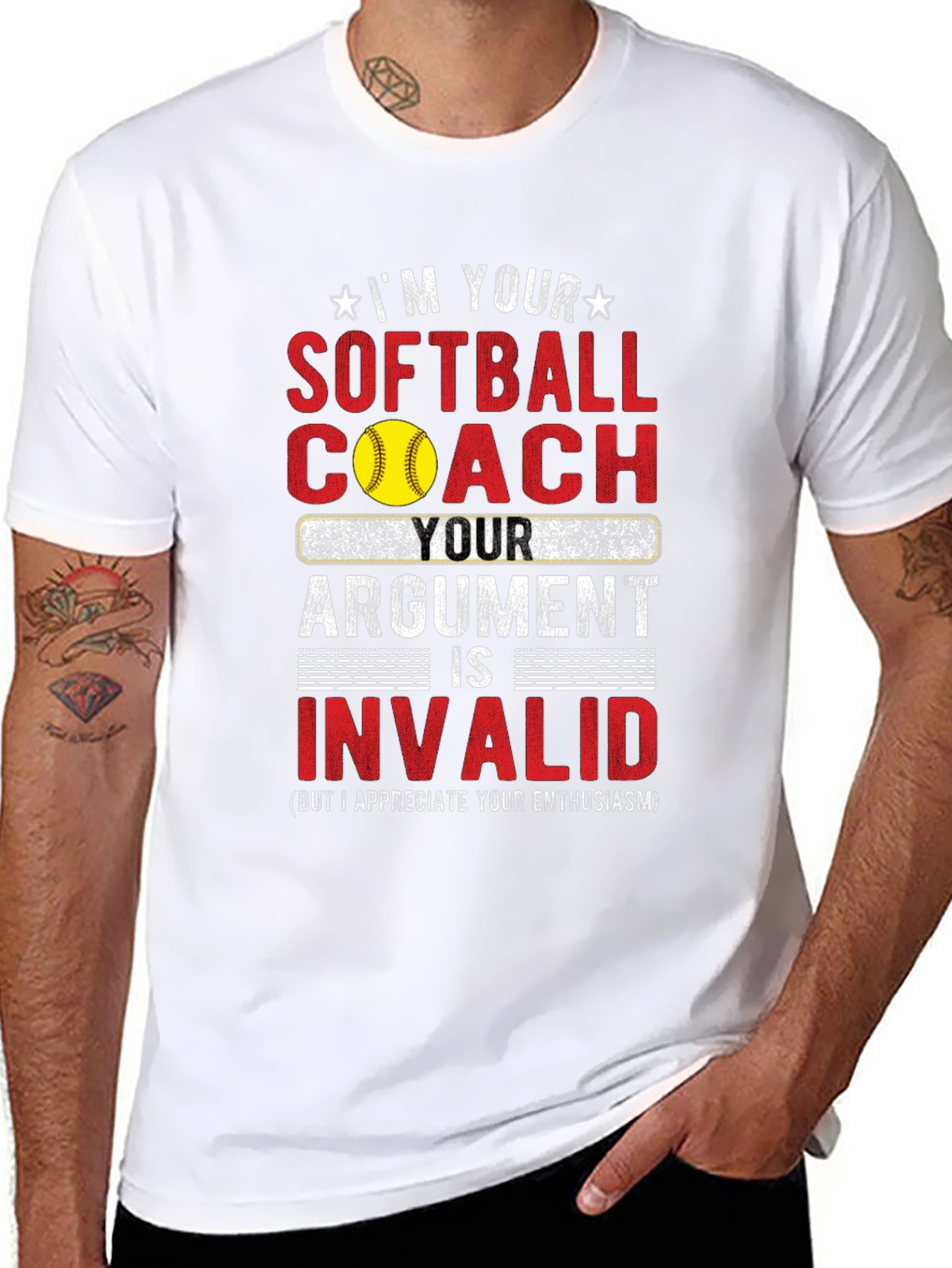 Softball Coach T-Shirt - Argument Invalid Funny Tee