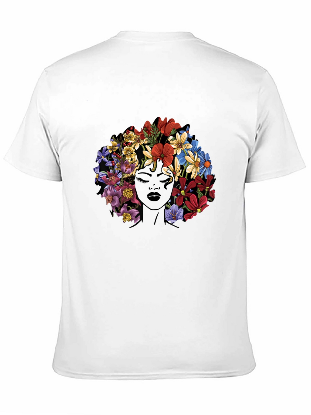 Floral Afro Womens Graphic Tee