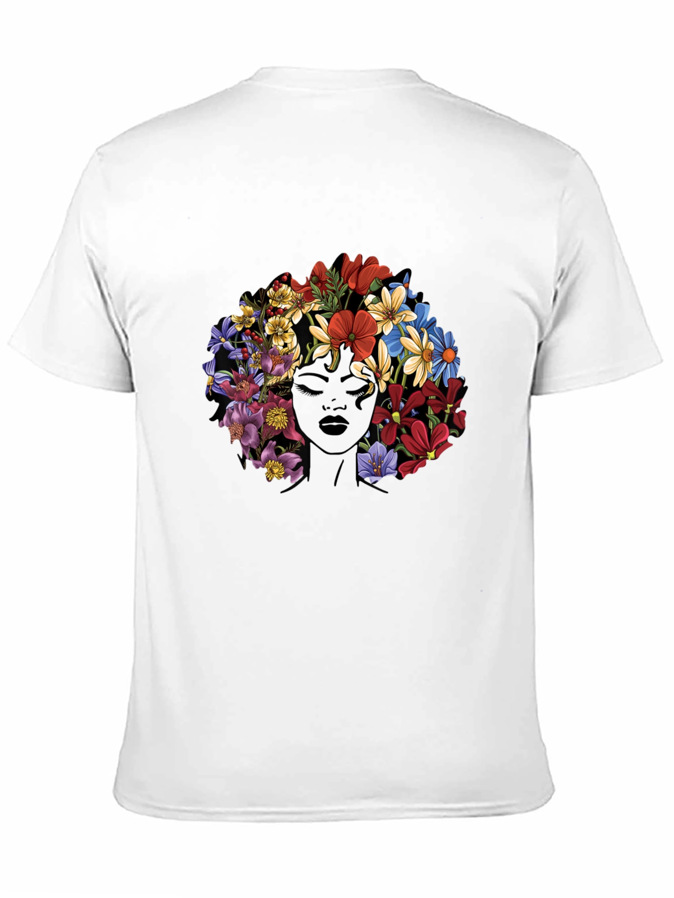 Floral Afro Womens Graphic Tee