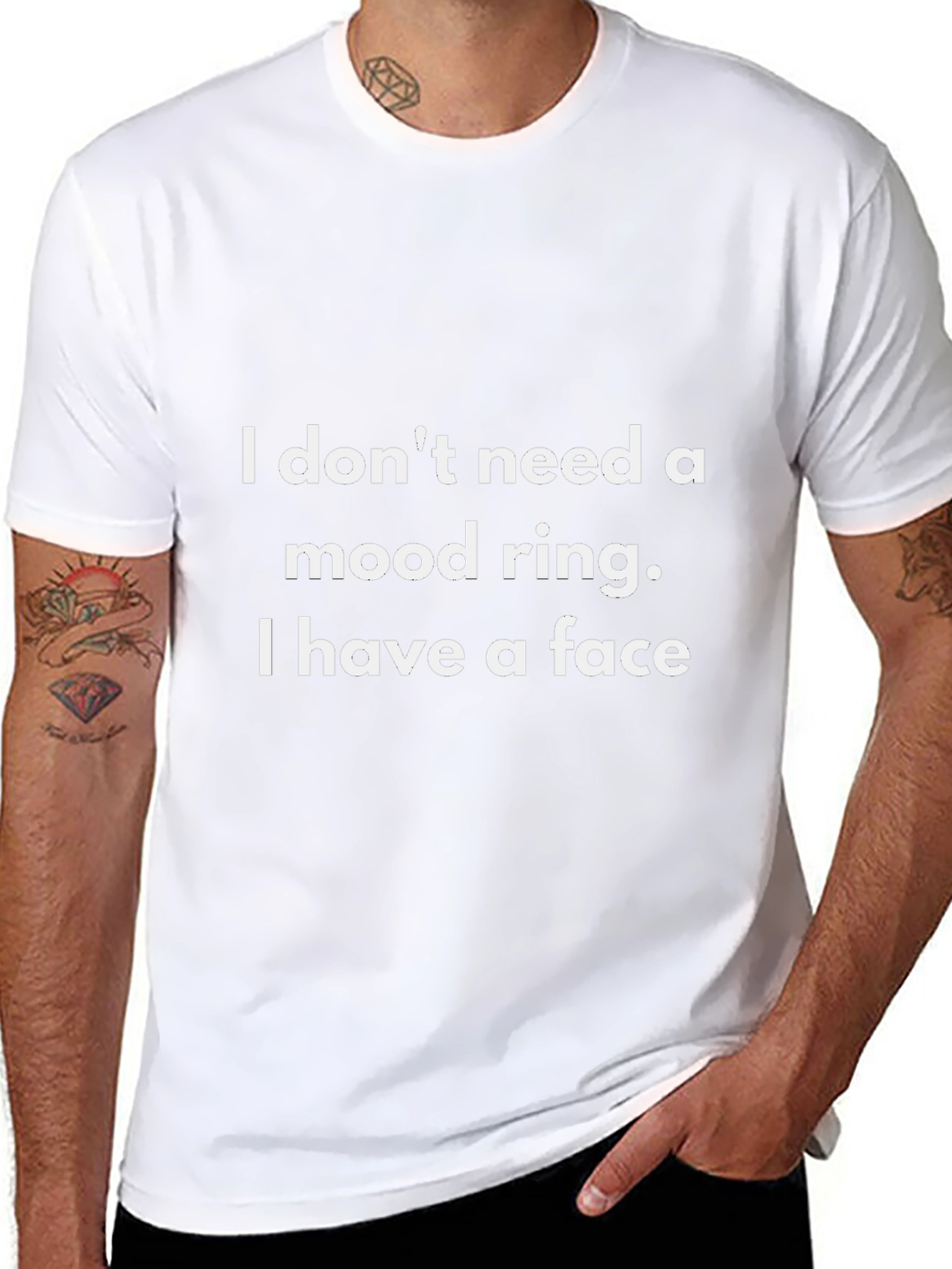 Funny Mood Ring T-Shirt: I Have A Face Tee