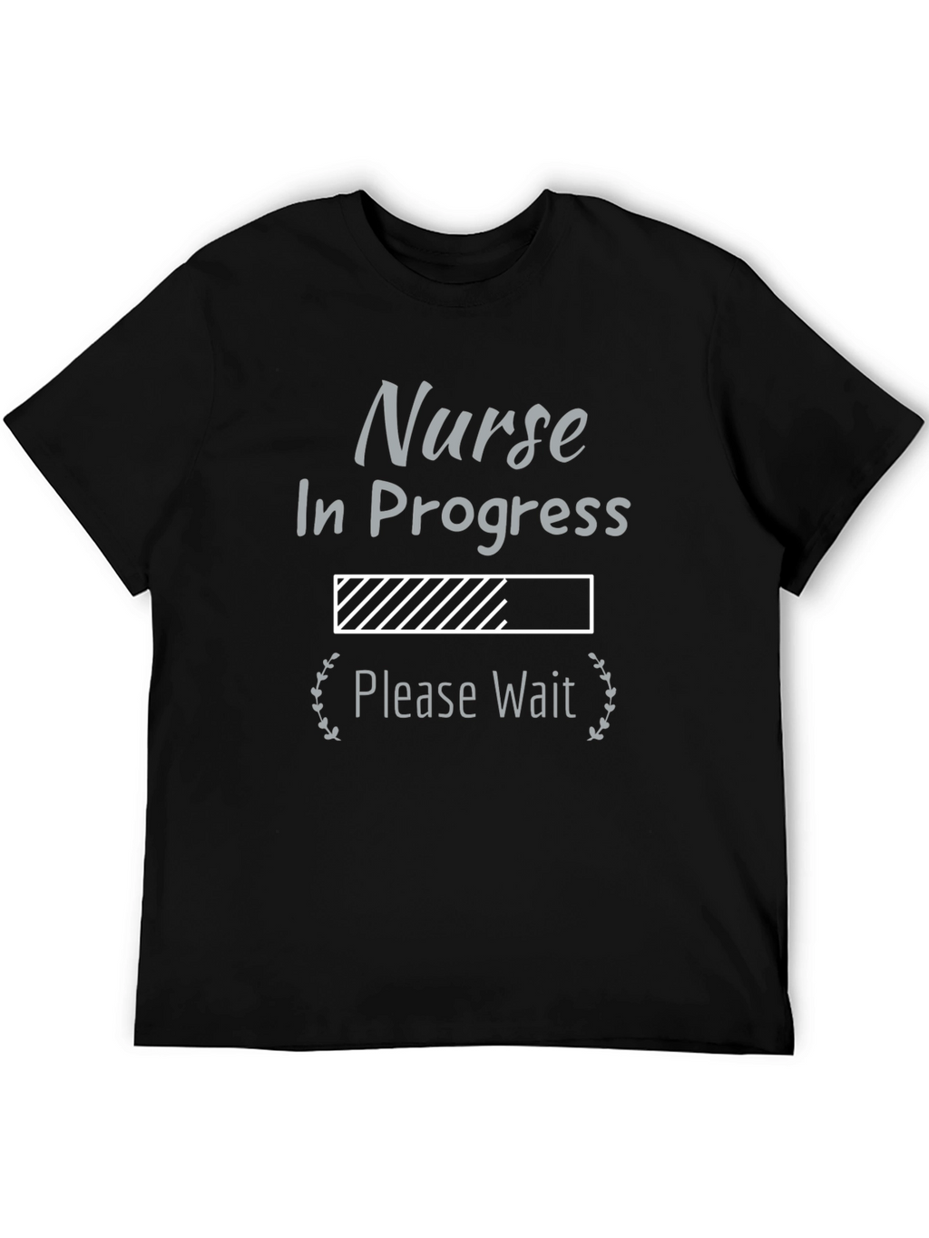 Nurse In Progress T-Shirt - Black Cotton Tee
