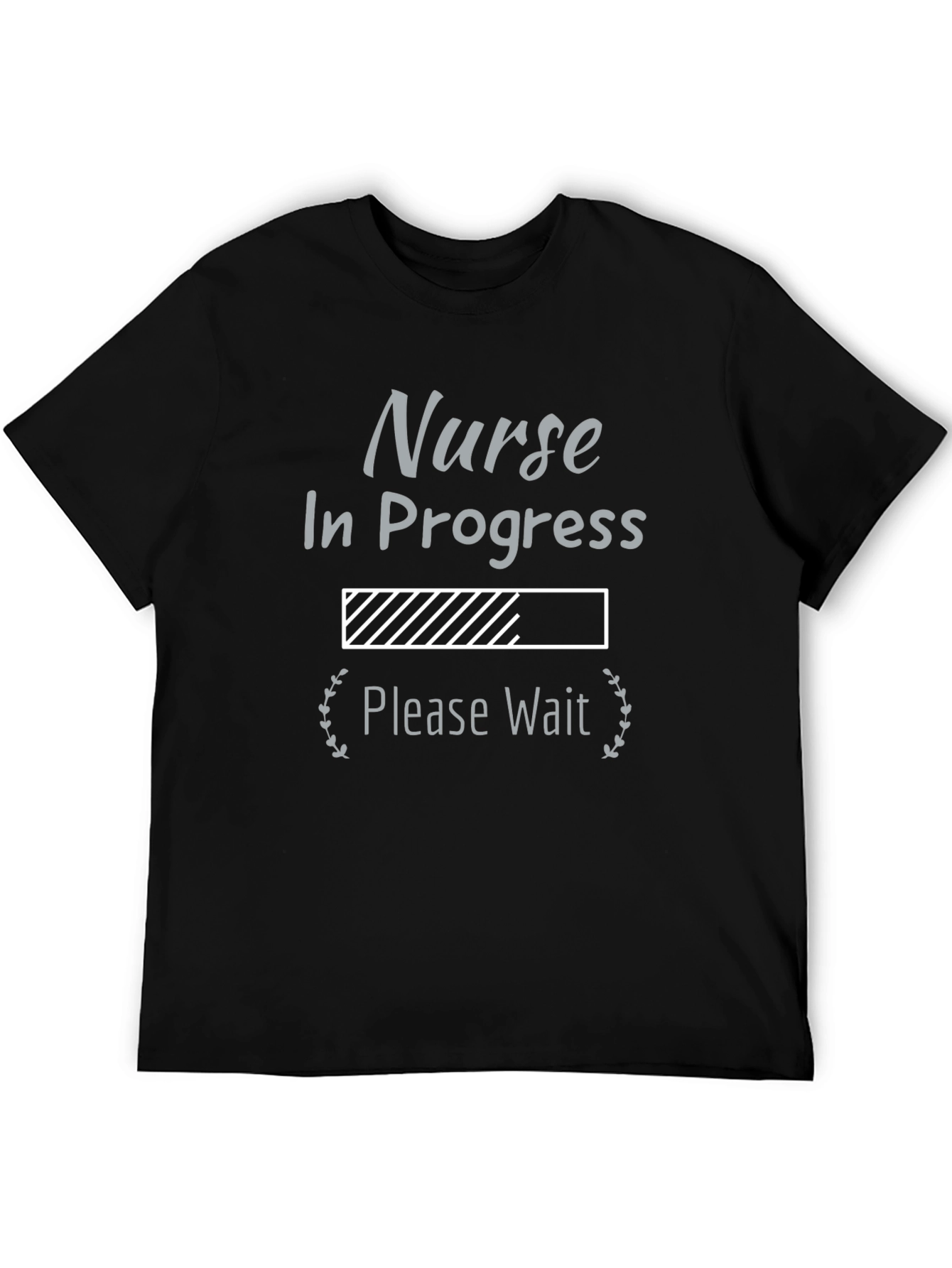 Nurse In Progress T-Shirt - Black Cotton Tee