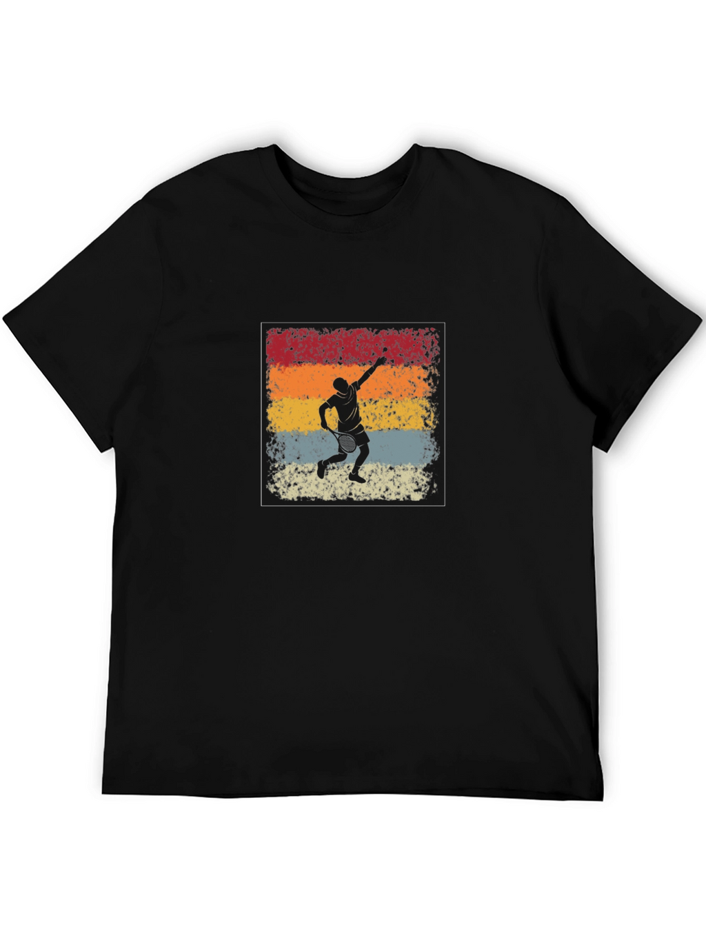 Retro Tennis Player Graphic T-Shirt