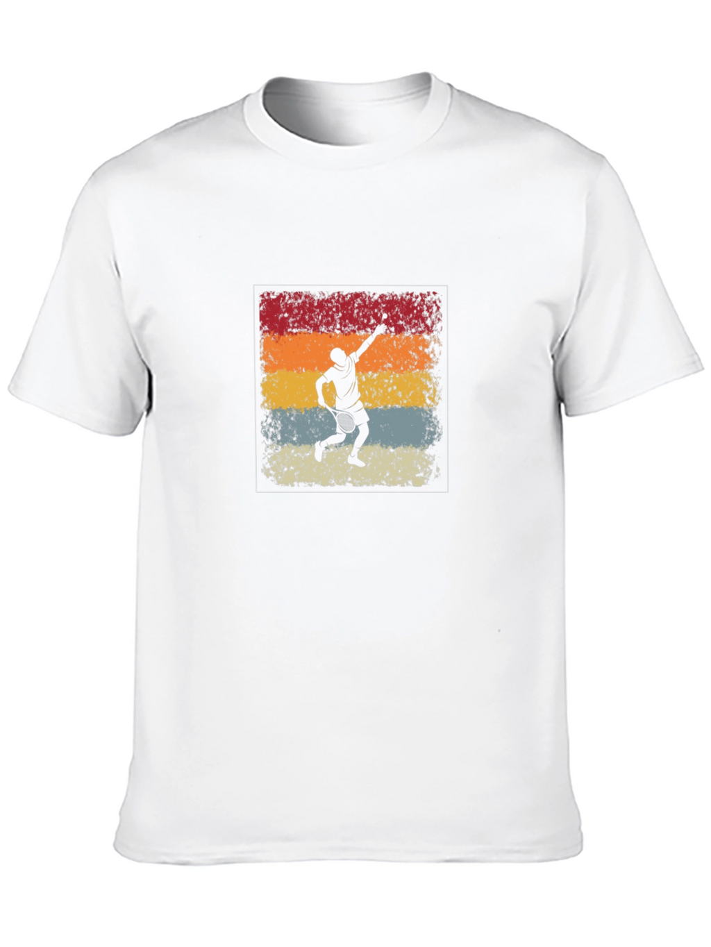 Retro Tennis Player Graphic T-Shirt