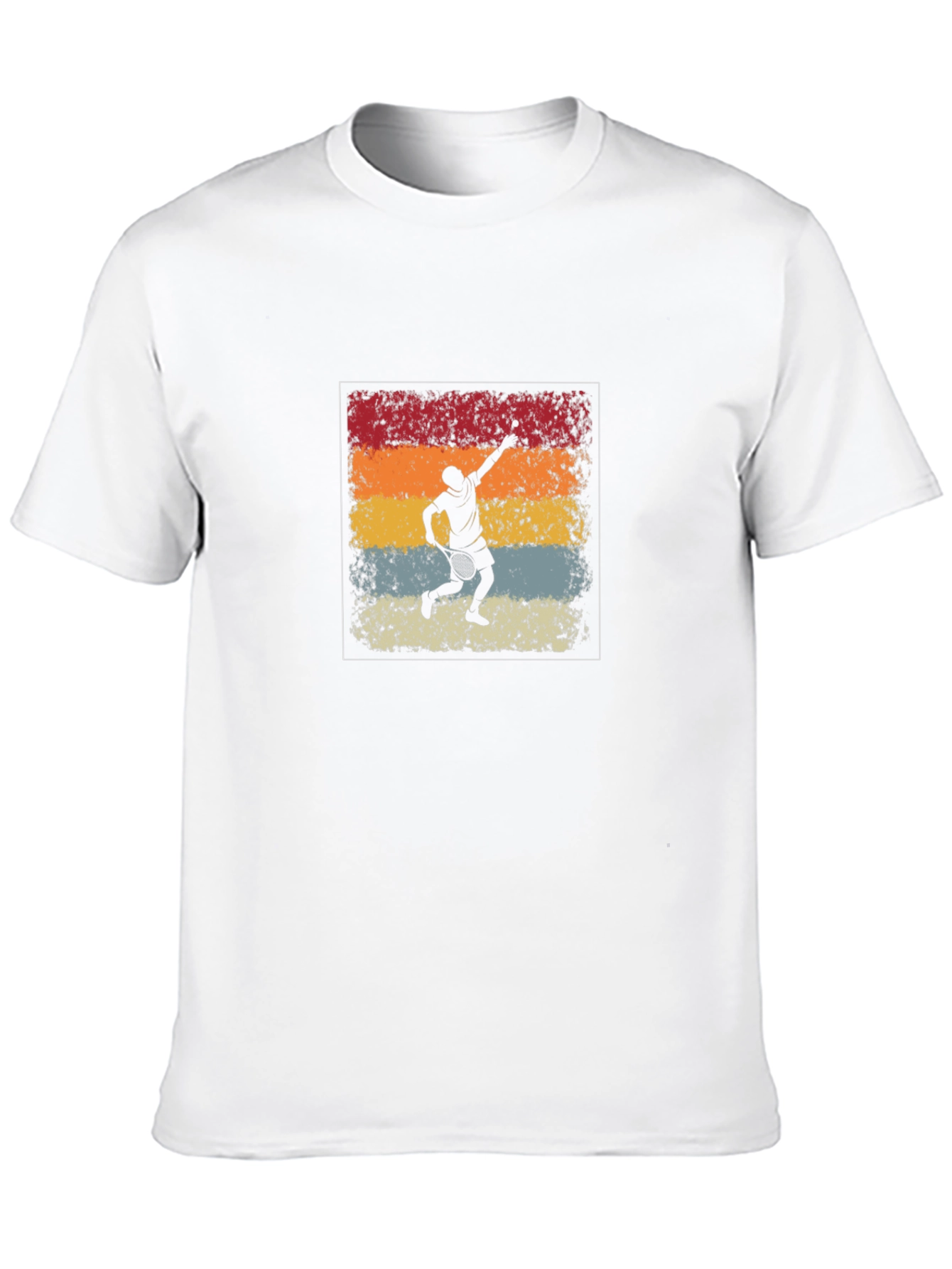 Retro Tennis Player Graphic T-Shirt