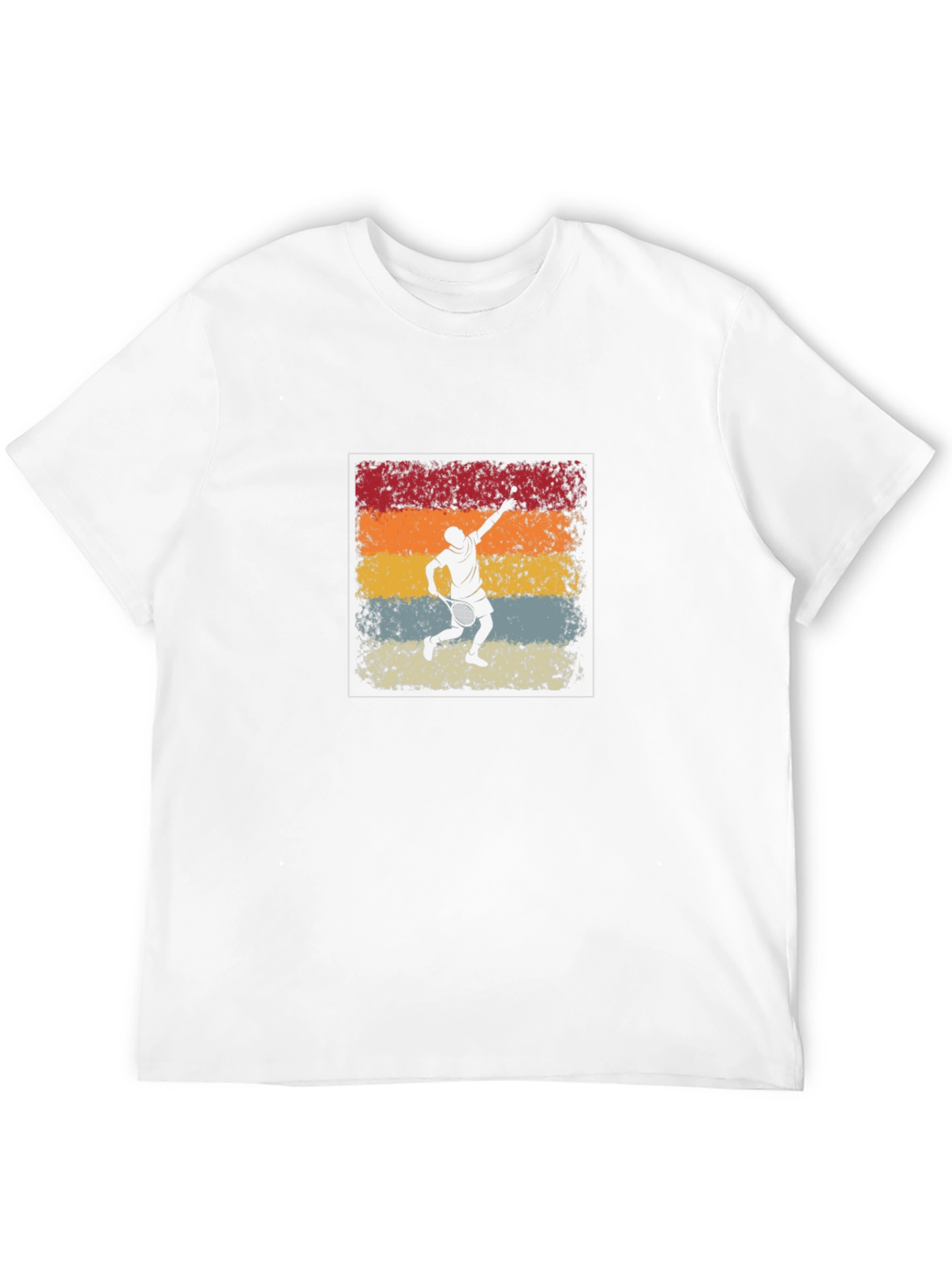 Retro Tennis Player Graphic T-Shirt