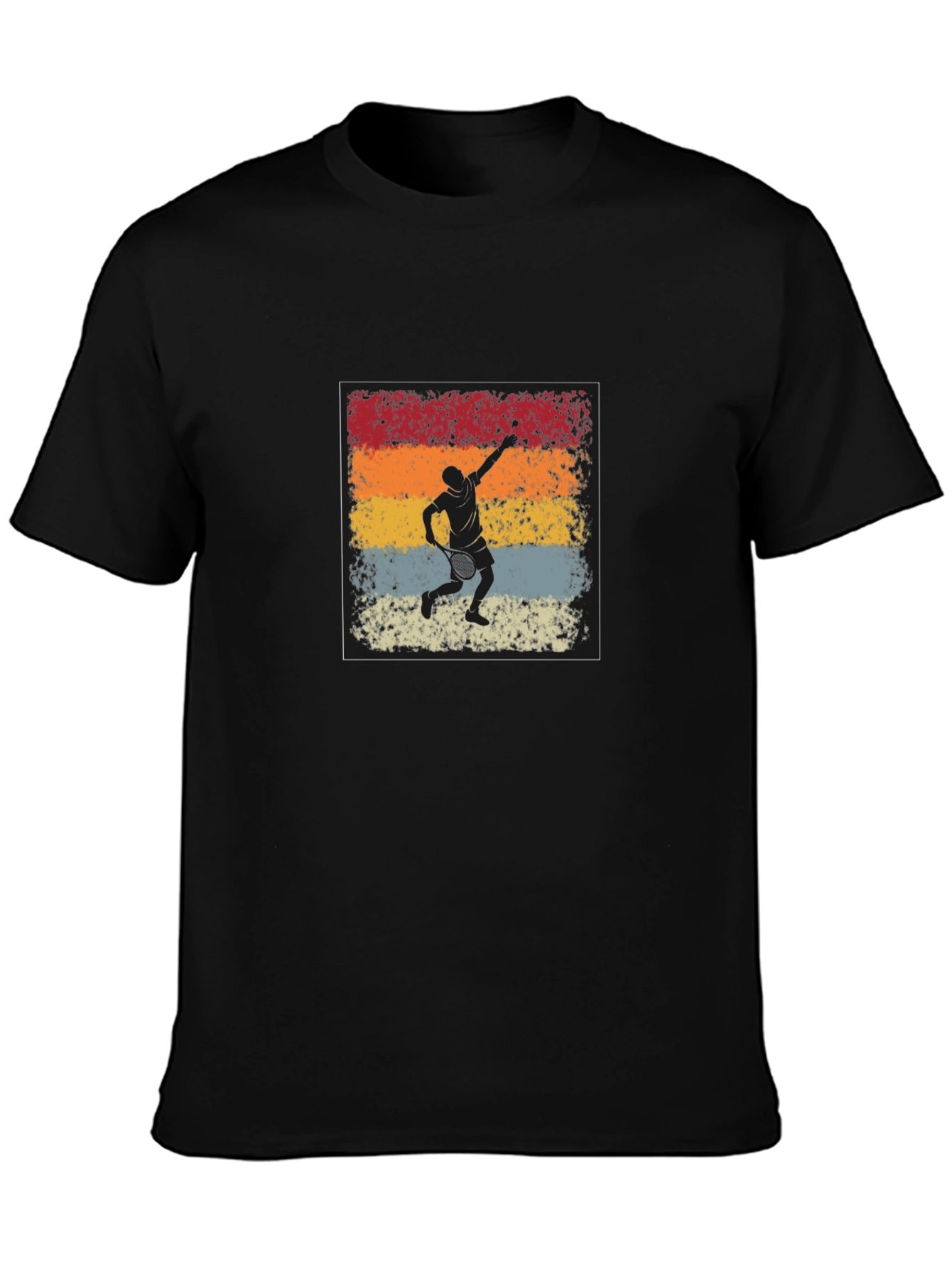 Retro Tennis Player Graphic T-Shirt