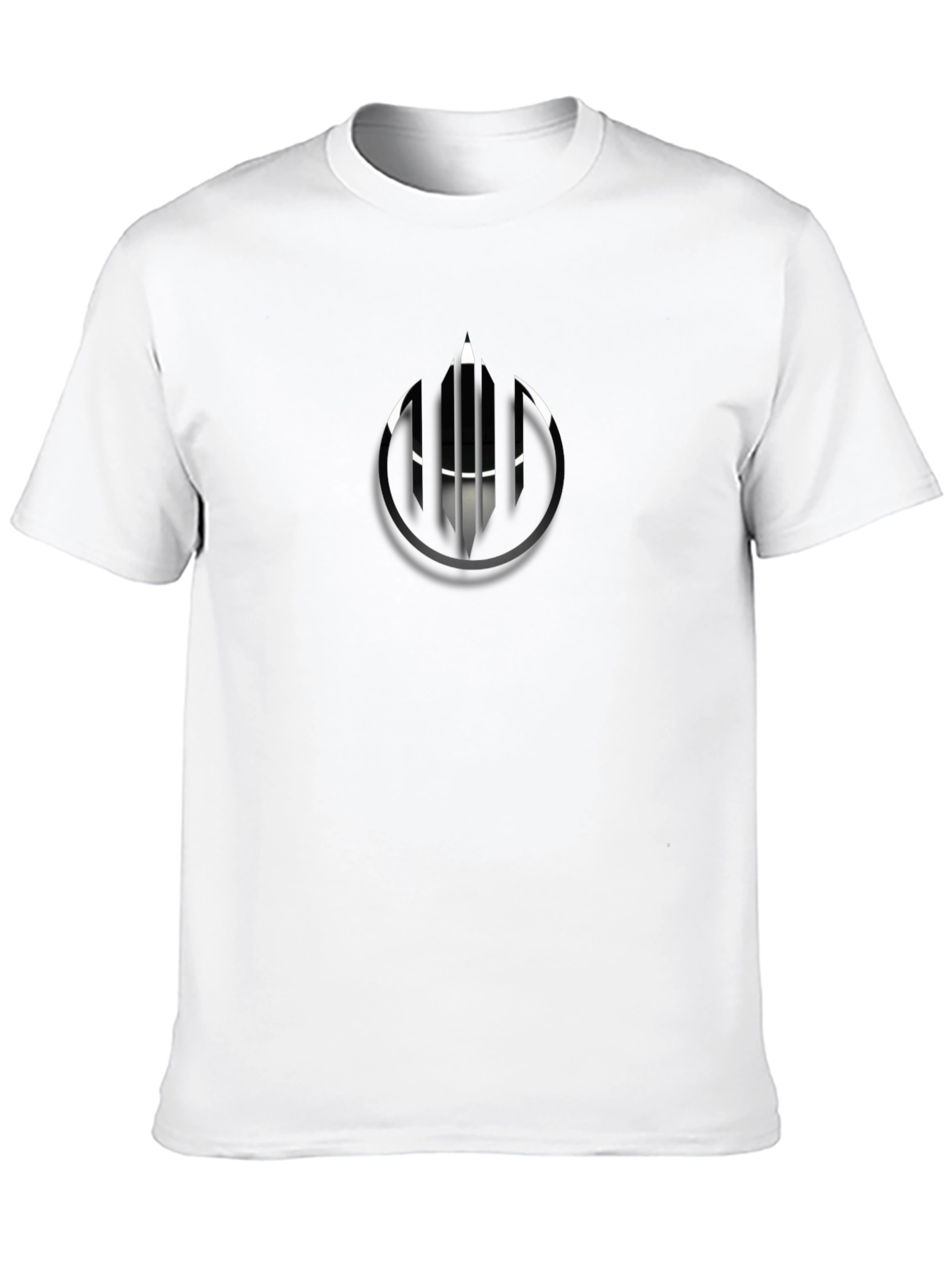 Mens Black Graphic Tee - Unique Abstract Design