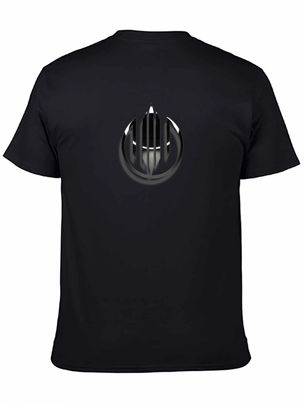 Mens Black Graphic Tee - Unique Abstract Design