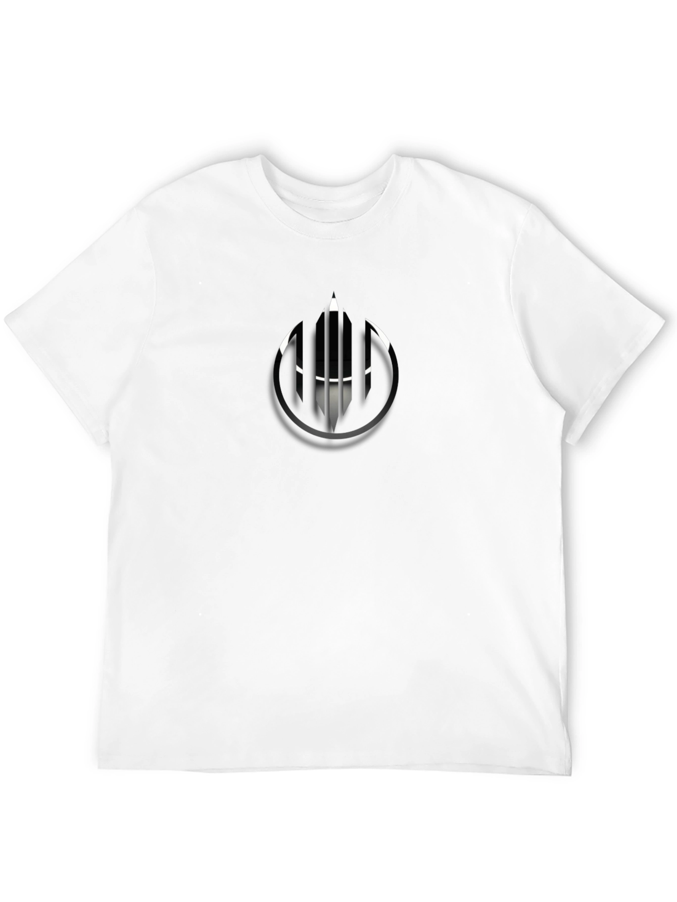 Mens Black Graphic Tee - Unique Abstract Design
