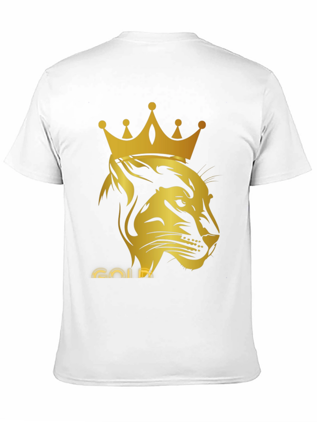 Gold Lion King Graphic Tee - Black