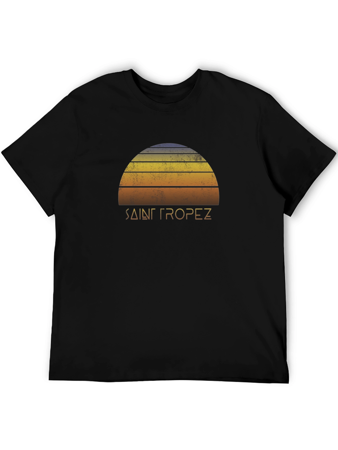 Saint Tropez Retro Sunset T-Shirt - Vintage Style Tee