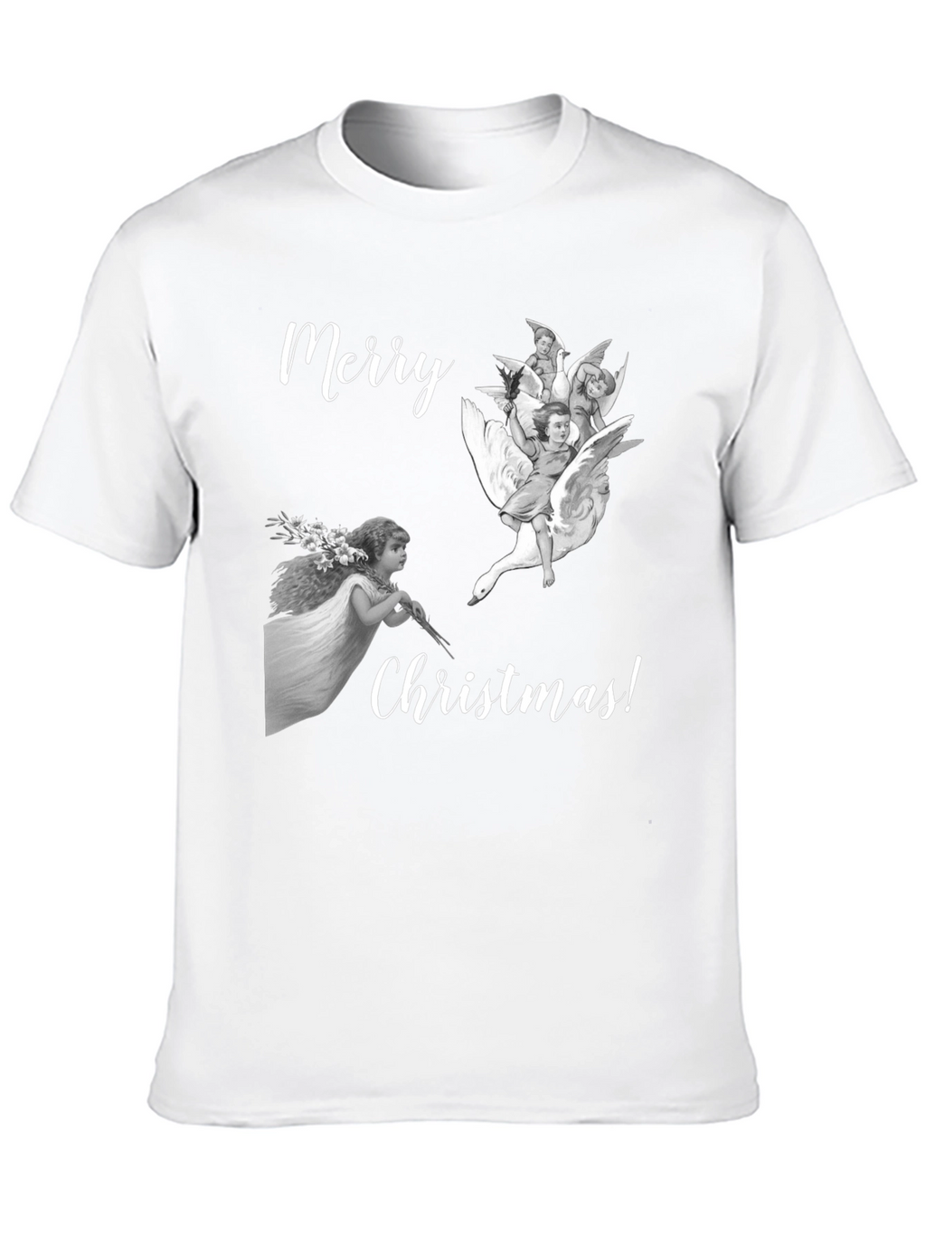 Merry Christmas Angels Graphic Tee